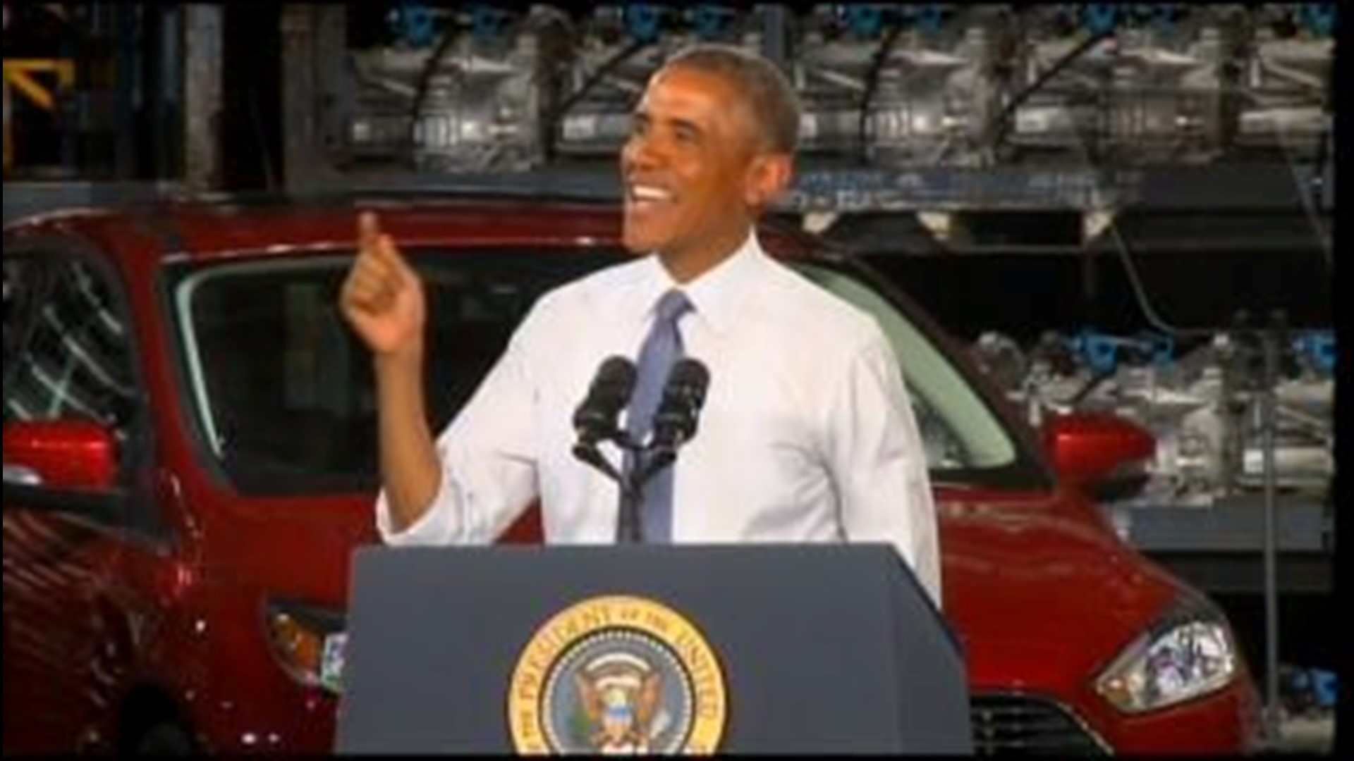 RAW: President Obama speaks at Wayne, MI Ford plant