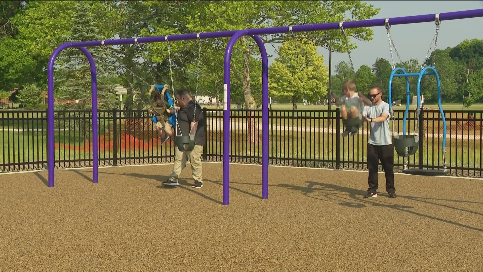 It is the city of Perrysburg's second inclusive playground and the third new playground to open this month.