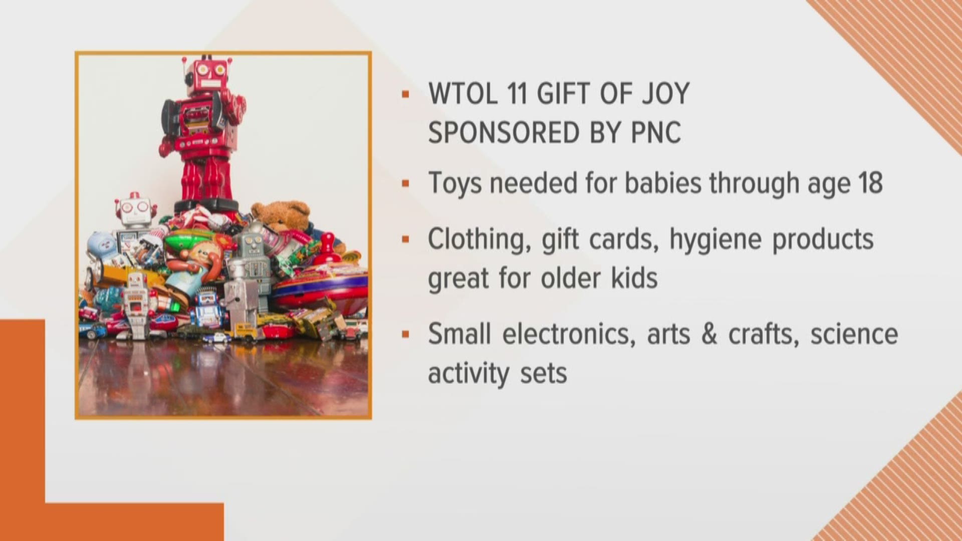We are less than a week away from our downtown drop for the WTOL 11 Gift of Joy. Here's how you can get involved.