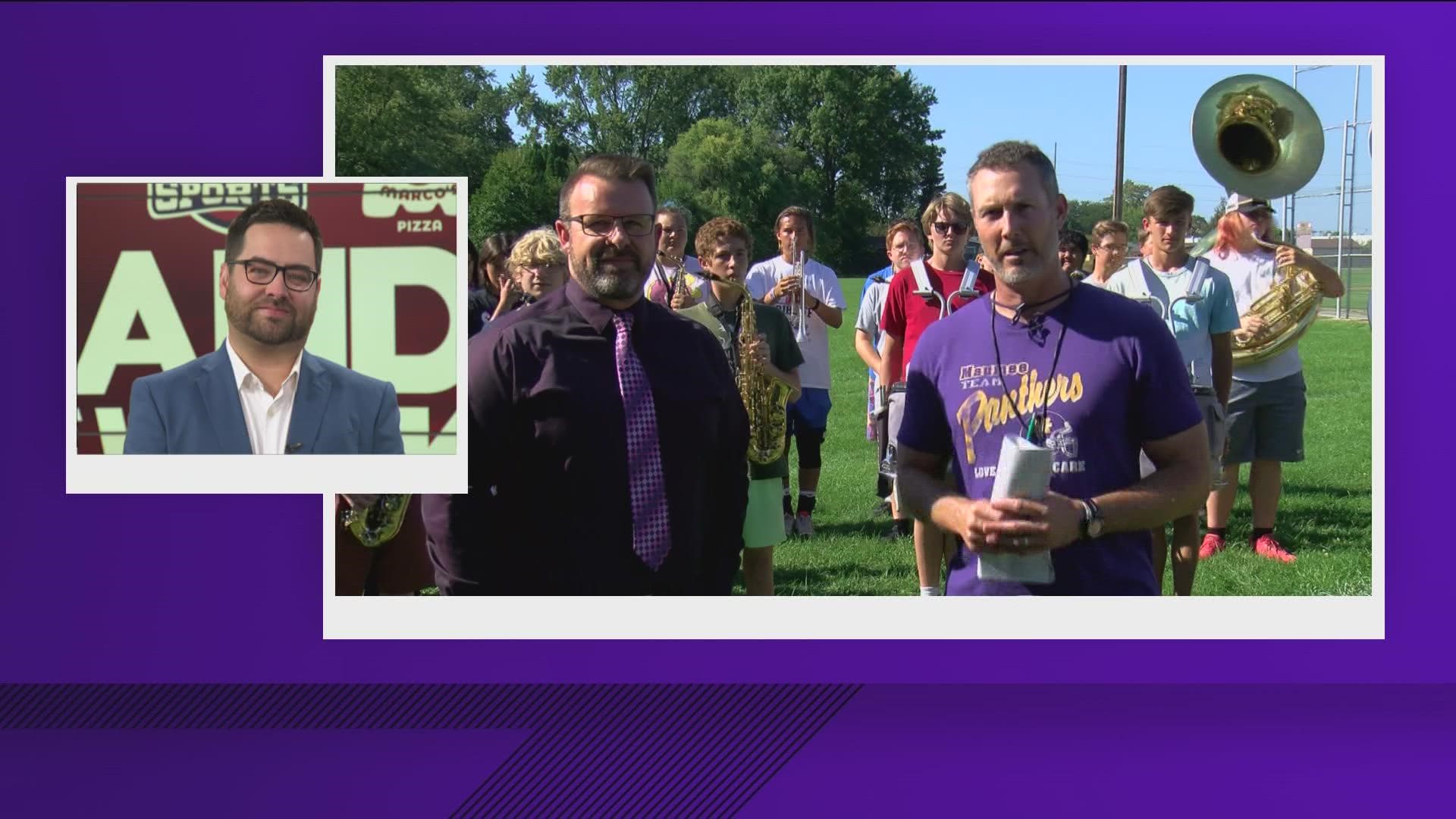 Maumee grad and WTOL 11 Sports director Jordan Strack received a special recognition and honor from his alma mater, with help from the Maumee Panthers Marching Pride