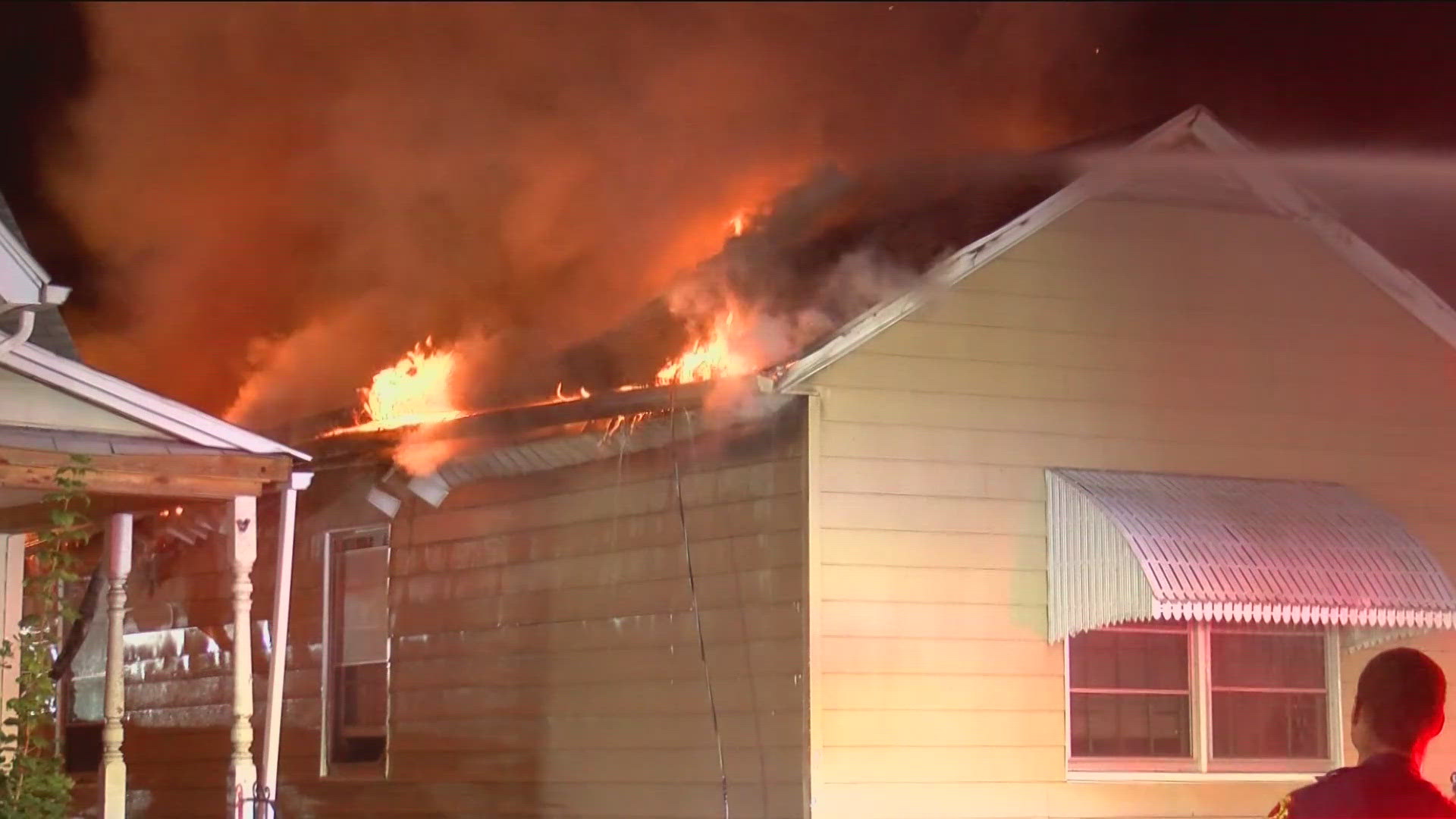 Fire crews at the scene told WTOL the blaze started as a car fire in the backyard but it quickly spread to the home.