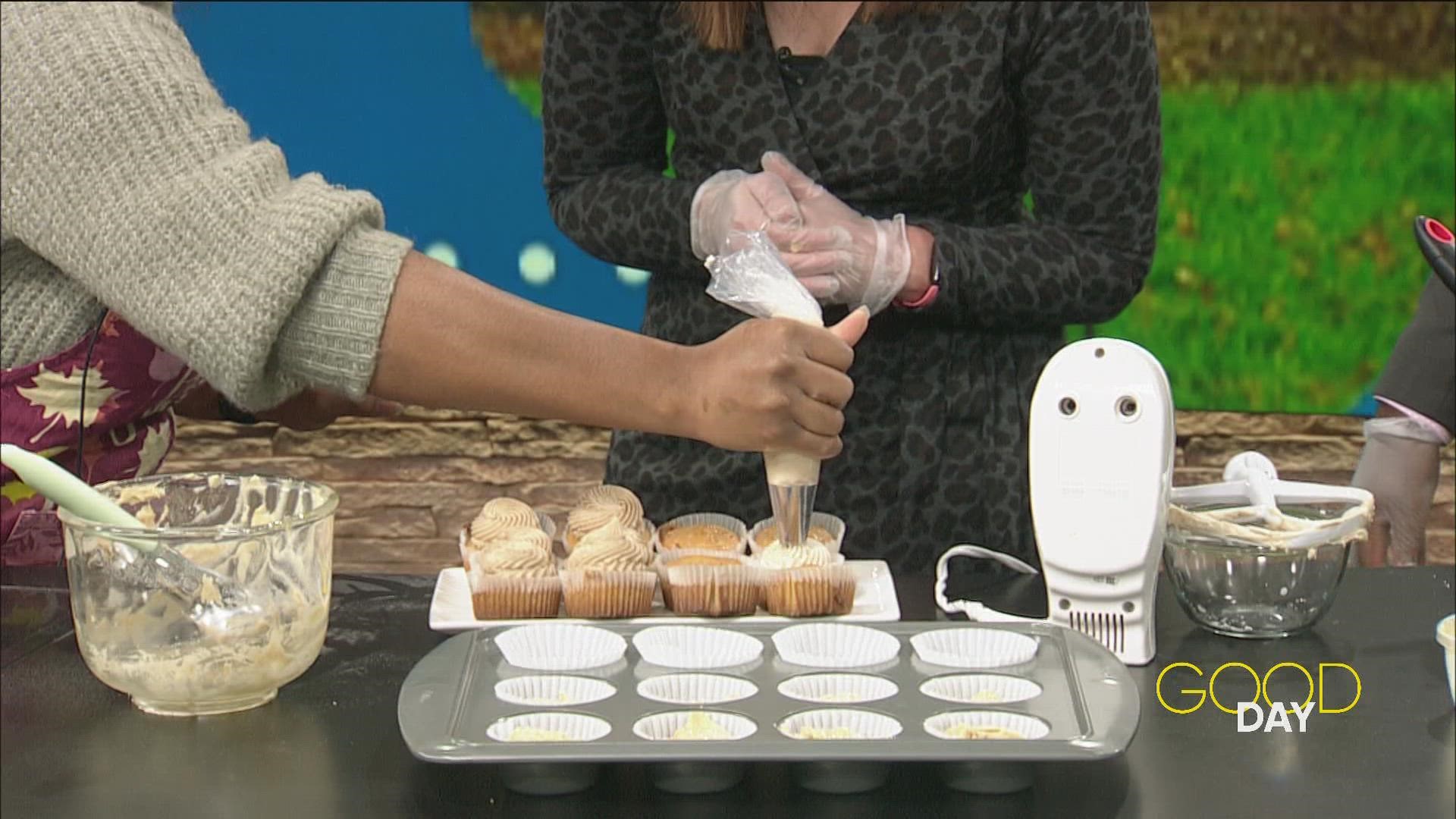 Steven is given some pumpkin spice reprieve in the form of apple cider cupcakes. Brianna Stewart from Jera's Heavenly Sweets joins the Good Day crew with the recipe.
