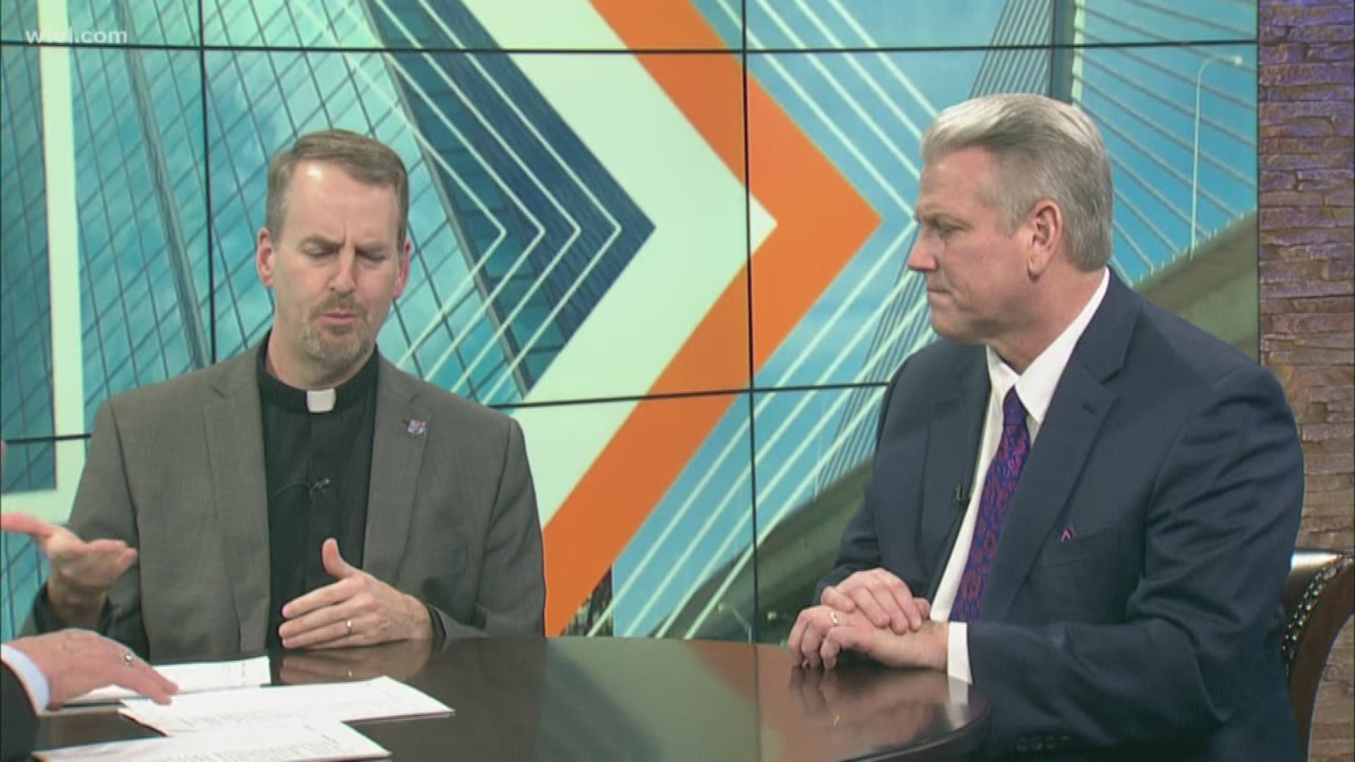 St. Francis High School President Father Geoff Rose and Perrysburg Schools Superintendent Tom Hosler discussed the letter they authored about EdChoice.