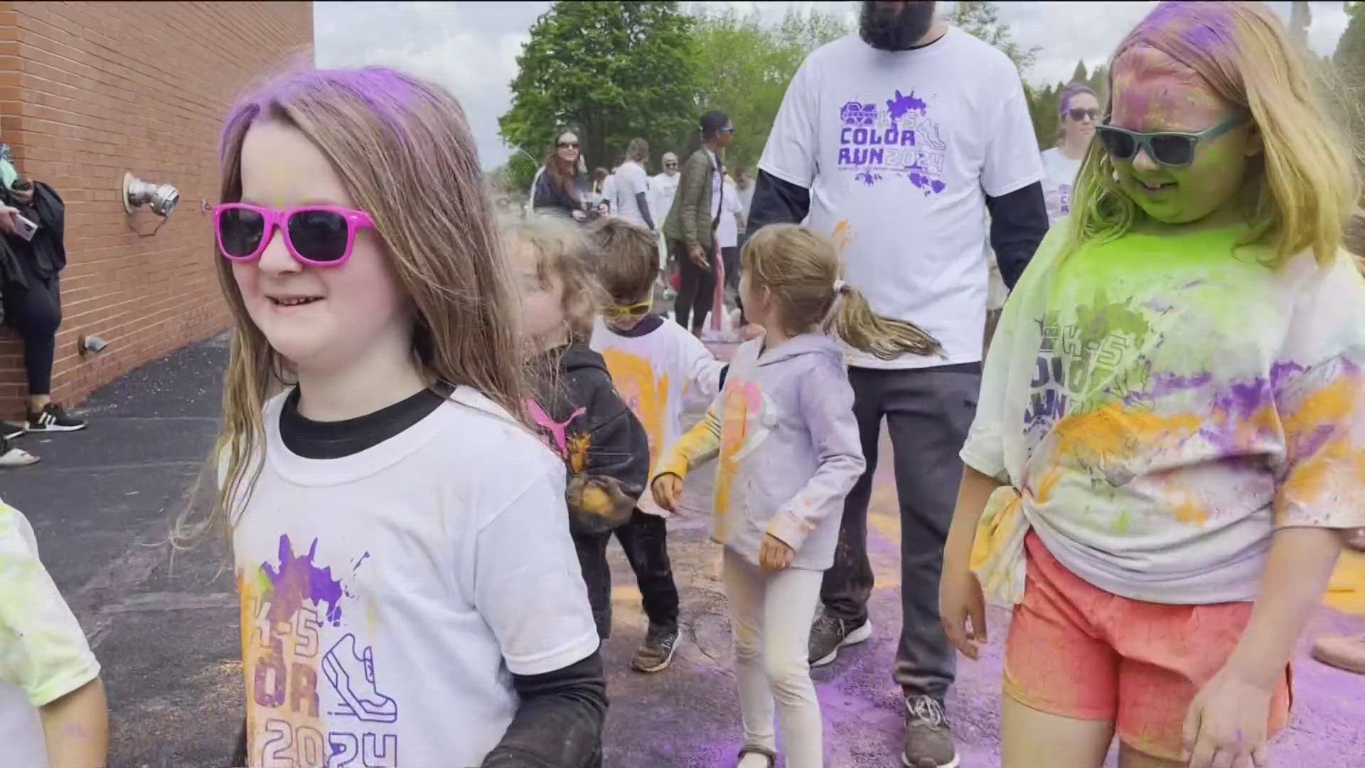 Maumee Intermediate School students participated in a color run, involving, of course, paint.