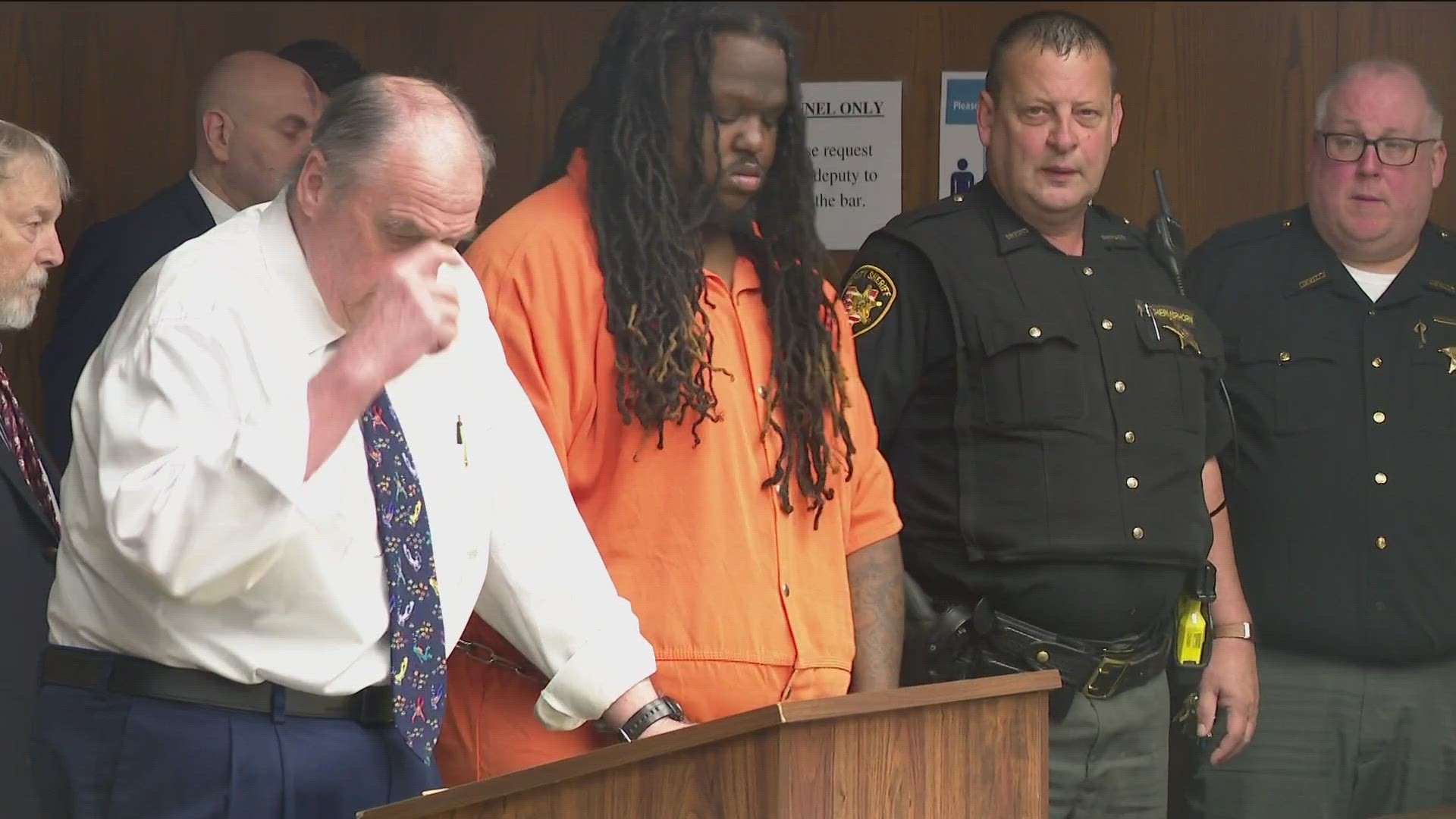 30-year-old Alton Reid appeared in court Monday. He is accused of shooting two people in their car on April 16, killing 34-year-old Levell Saunders.