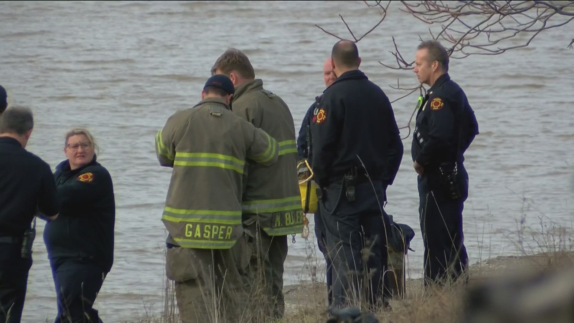 Crews used sonar equipment to search the area Monday from about 1-5:30 p.m. The search ended for the day so the data can be analyzed, TFRD said in a press release.
