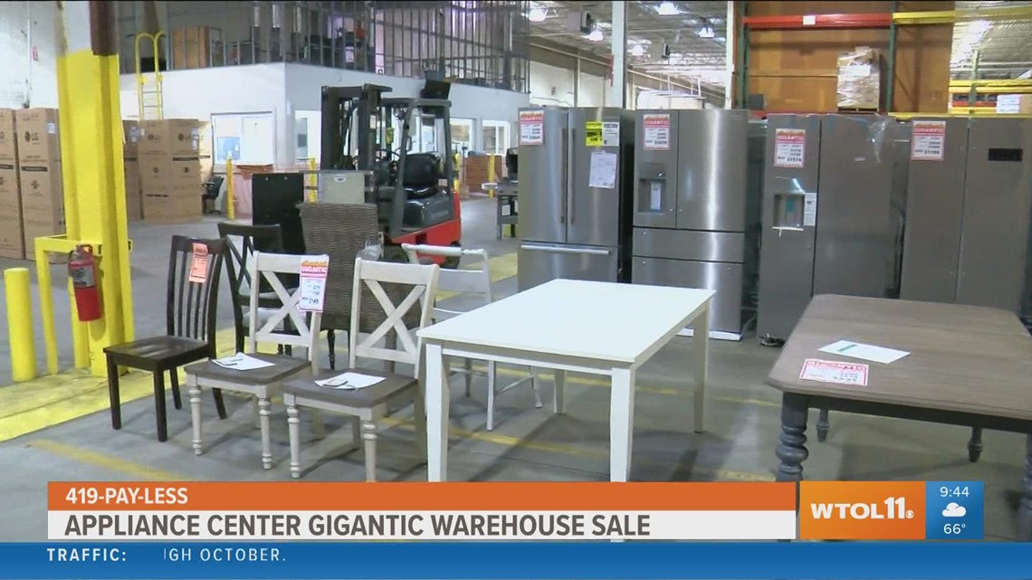 The Appliance Center warehouse sale May 27