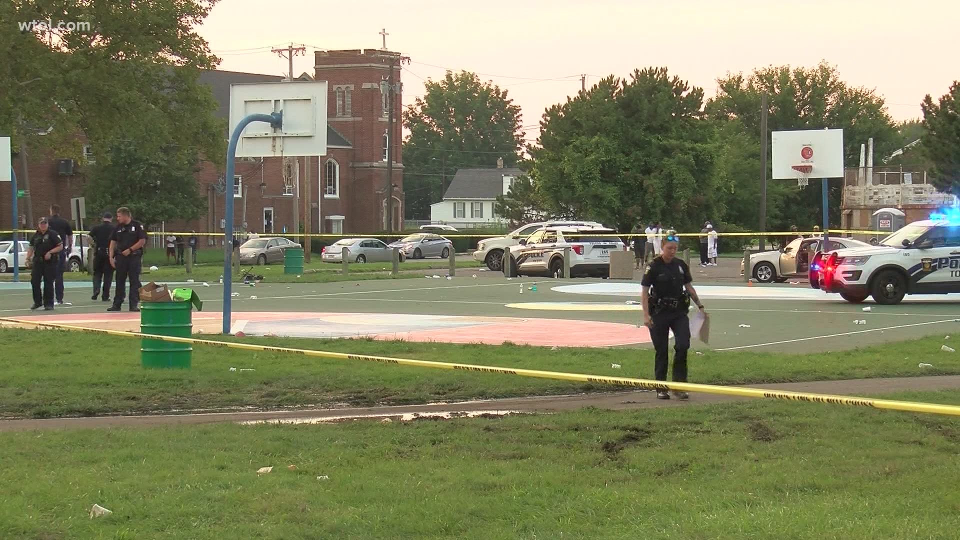 Police and fire crews are investigating near the basketball court at Savage Park on Nebraska and City Park.