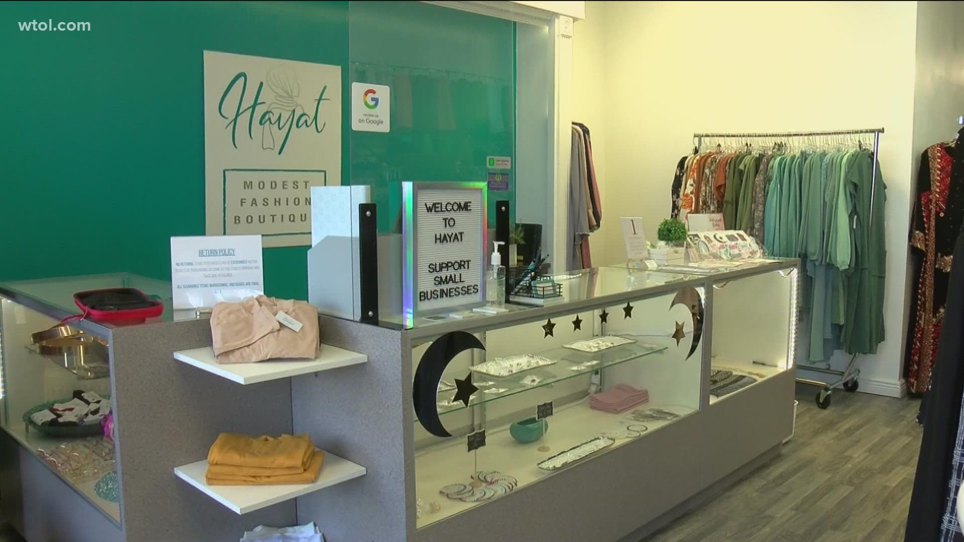 Arab-American Owner Ruqayya Al-Sharari welcomes us to her Holland store which offers shoppers stylish and modest outfits. Watch the rest of the story tonight at 5!