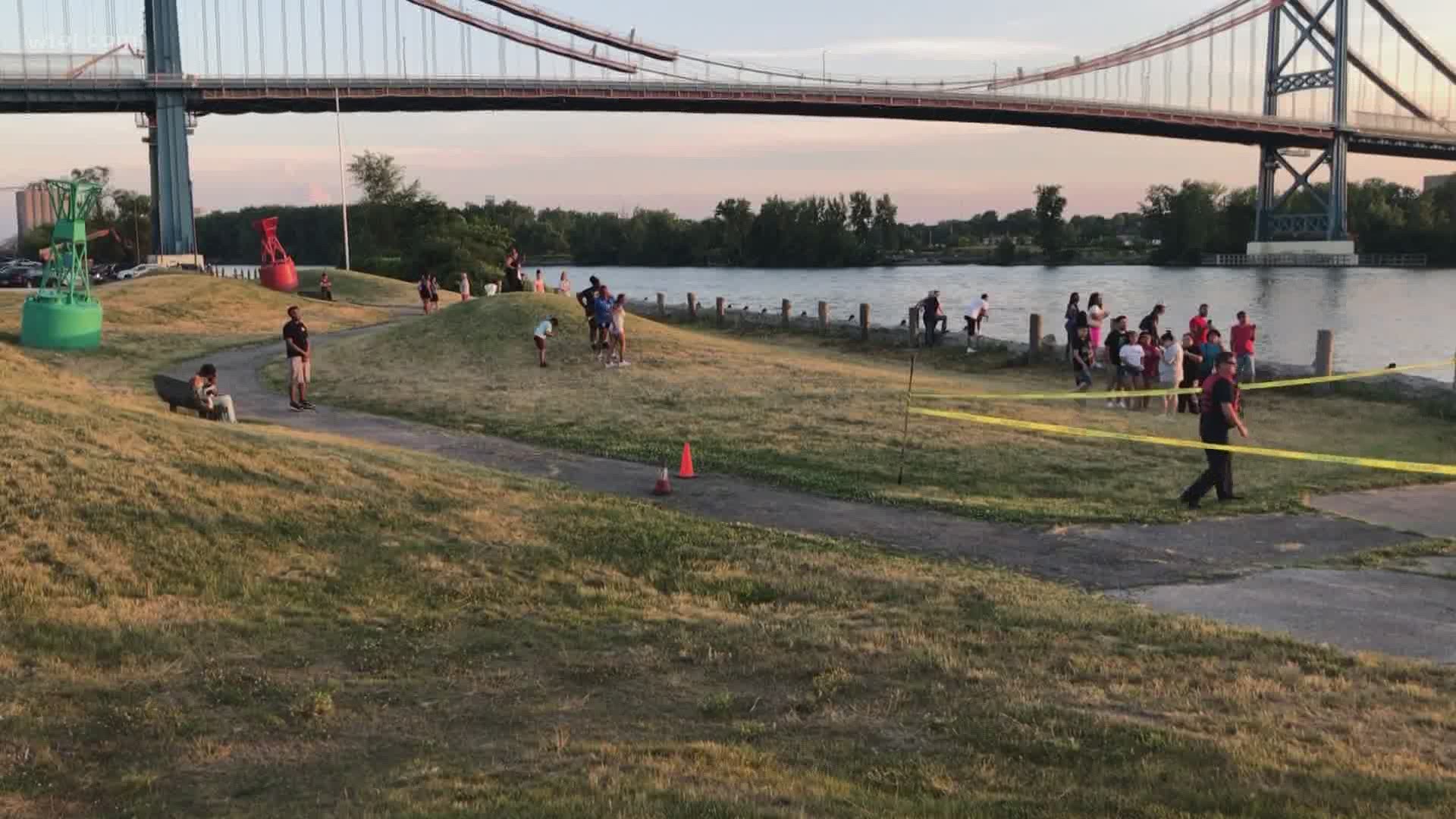 Toledo Police and Fire responded to International Park on Sunday evening for a water rescue after a pedestrian saw a man in the Maumee River.