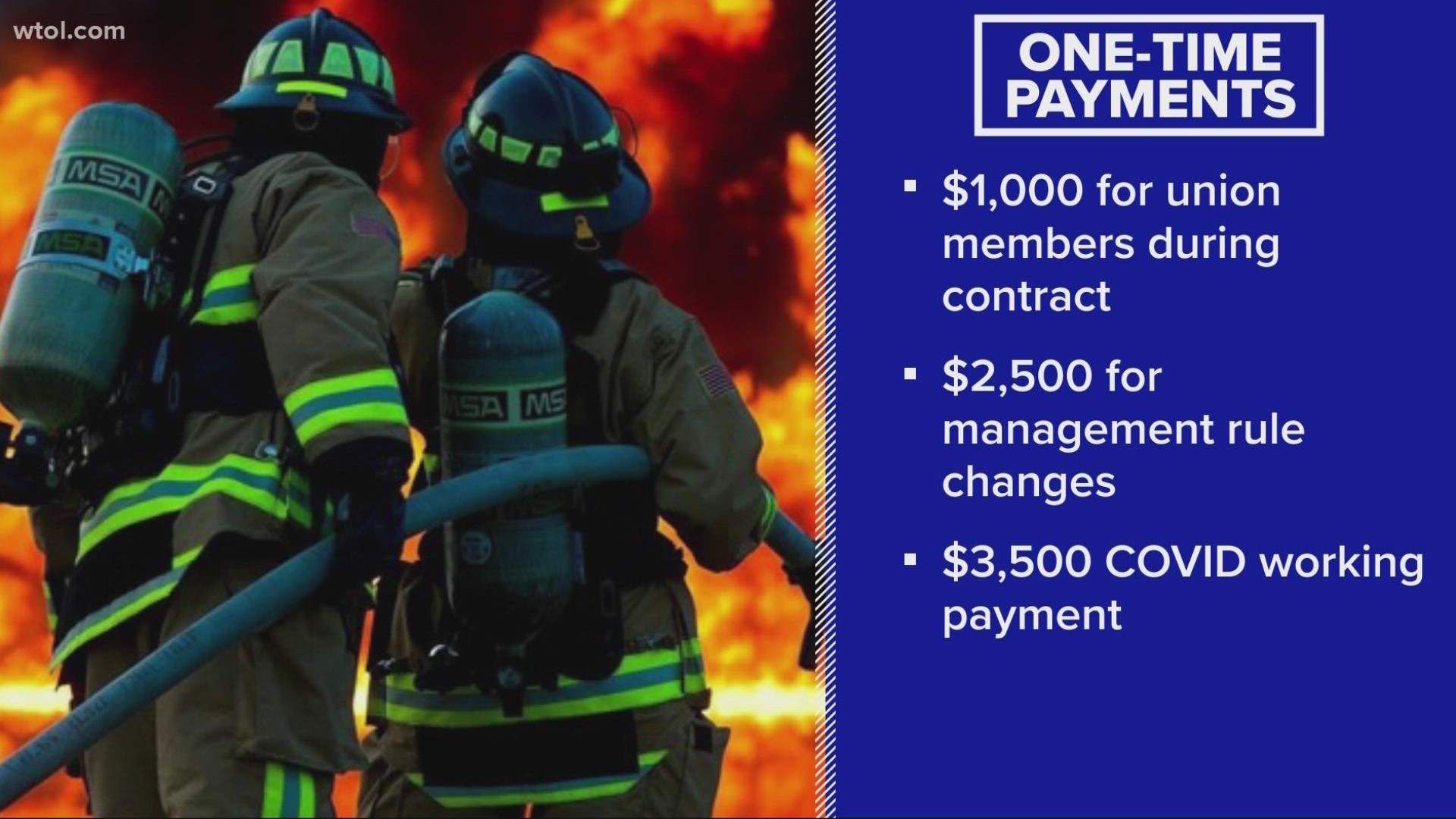 On Tuesday, Toledo City Council will be voting on a new contract with Toledo Firefighters Local 92, including a one-time payment for working during COVID-19.