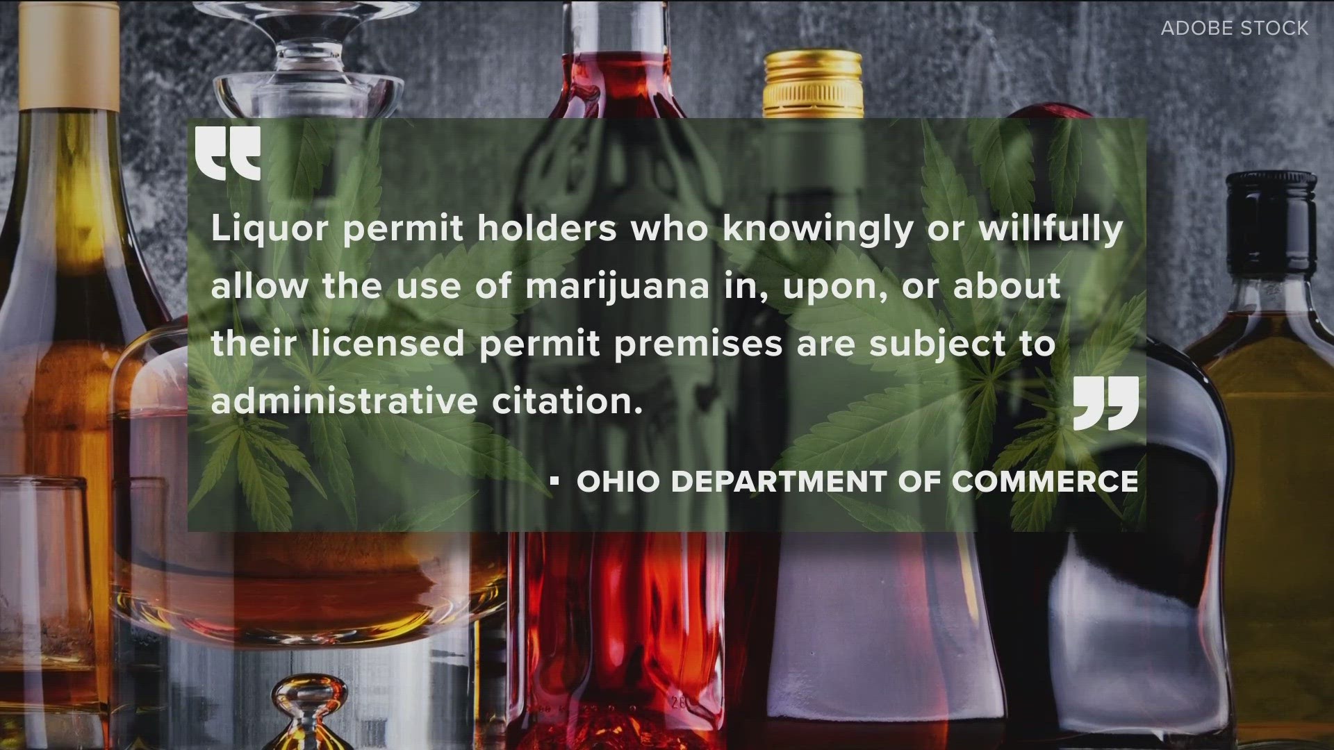 Despite Issue 2 legalizing recreational marijuana, it is still against the law to smoke marijuana at a bar or restaurant with a liquor license, which is news to some