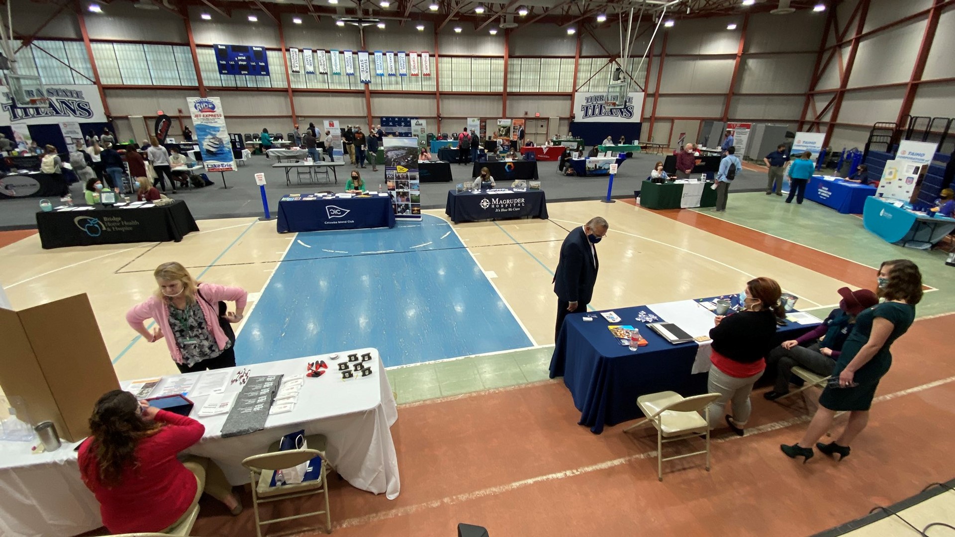Terra State Community College hosted the in-person career fair Tuesday. While the goal is to connect students with jobs, the public was also invited.