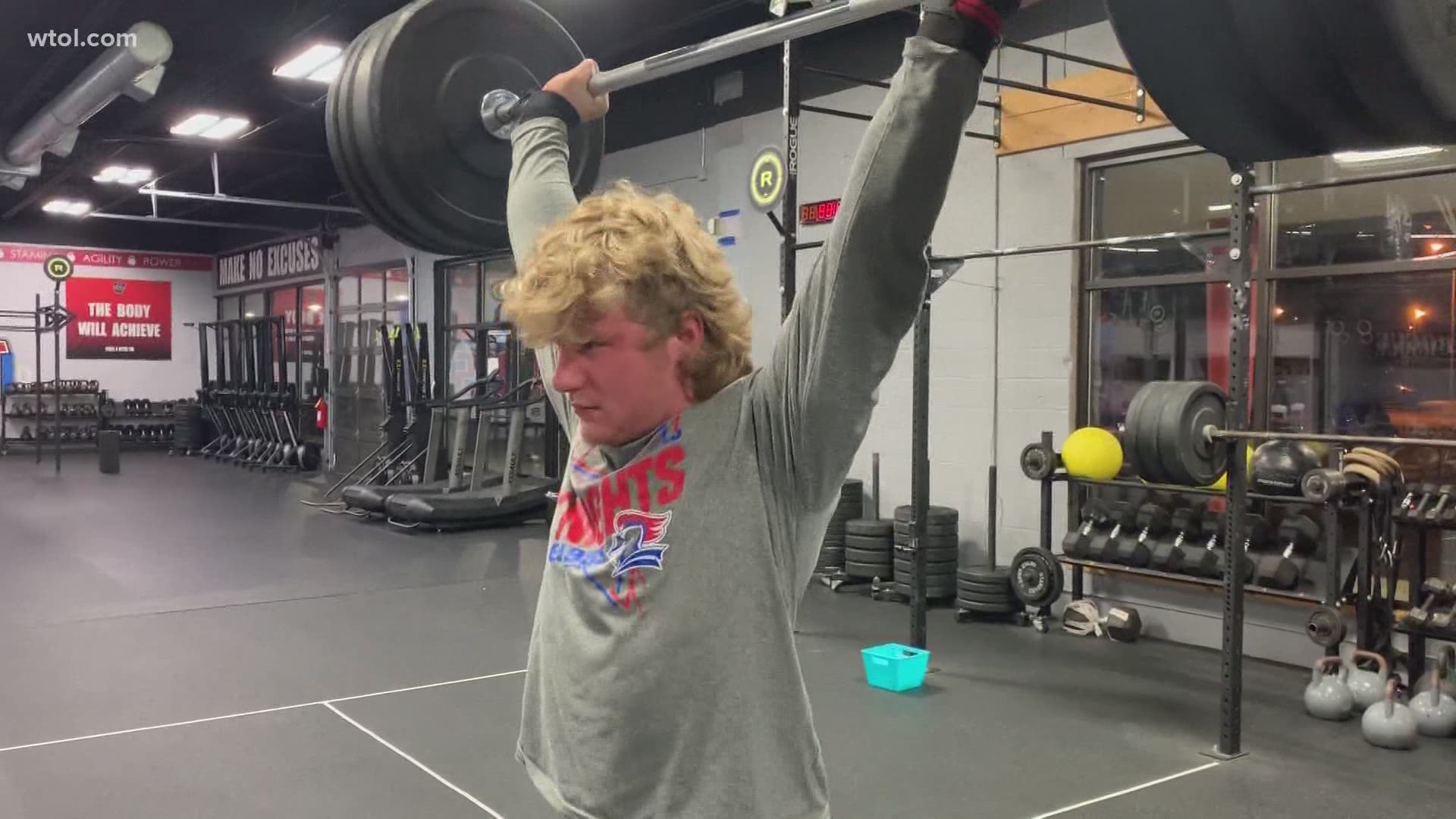 Will Heller, a senior at St. Francis, broke a school weightlifting record of 540 lbs. He's headed to Northern Michigan to continue his career, with Olympic dreams.