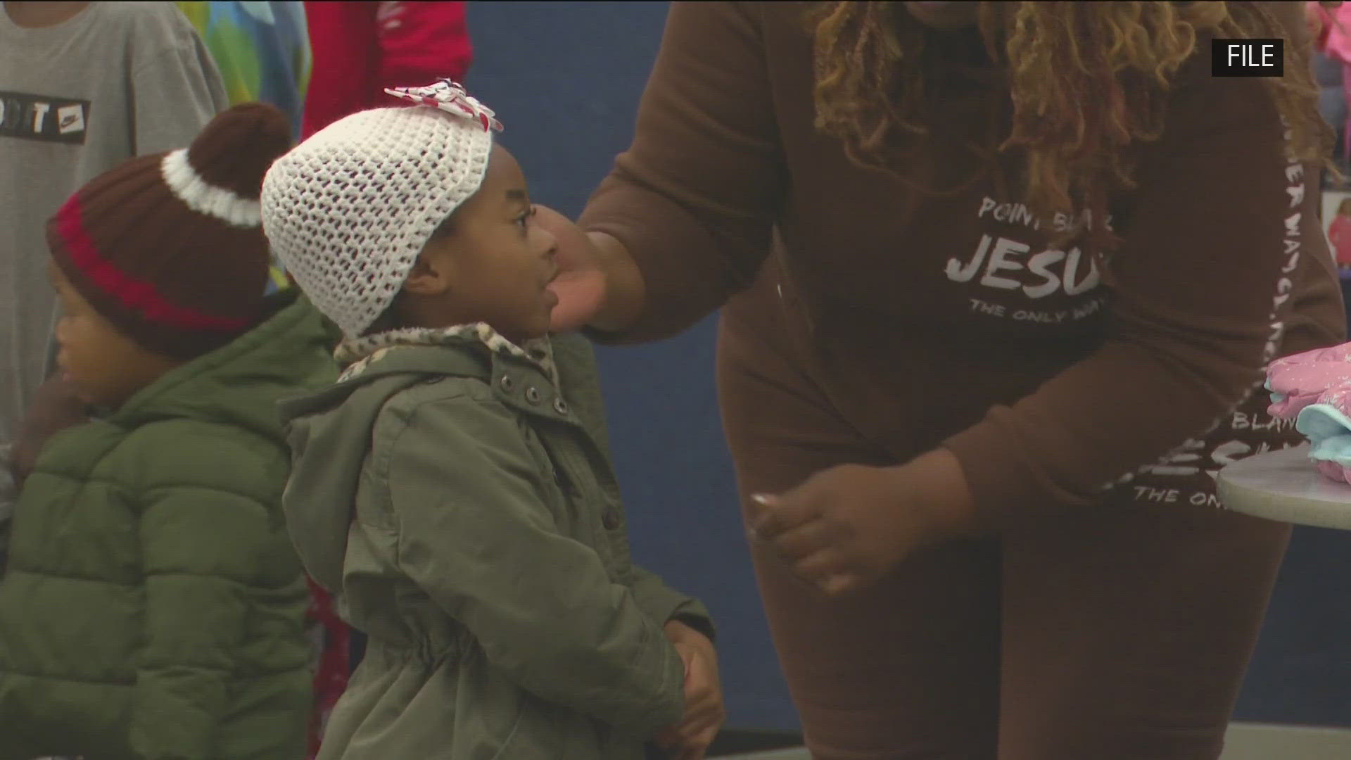 The students began the donation drive after hearing about elementary school kids down the road who were in need of warm clothing and couldn't go outside for recess.