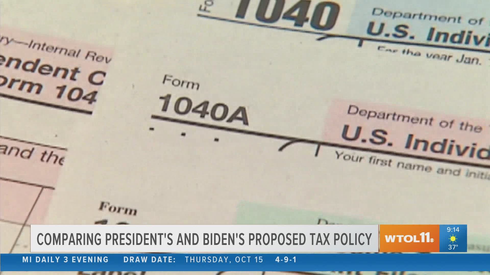 Gilmore, Jasion and Mahler break down where the president and former vice president stand on proposed tax policies