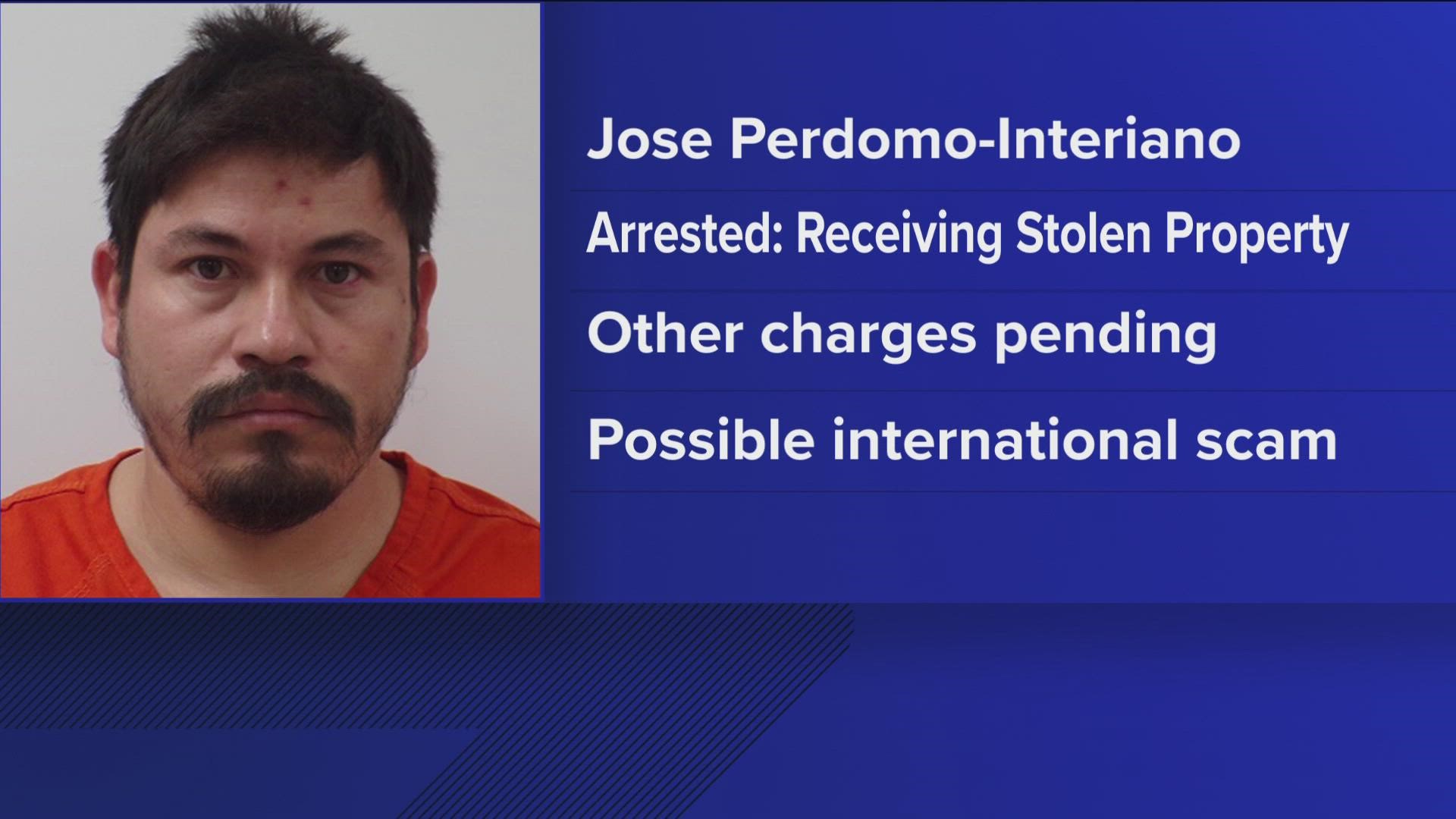 The Seneca Co. Sheriff's Office says 33-year-old Jose Perdomo-Interiano was attempting to make a large purchase with a stolen credit card in Republic on Thursday.