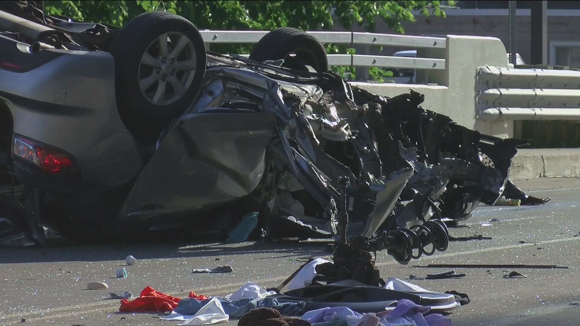 The crash, just east of the University on Bancroft St., happened around 5:30 p.m.