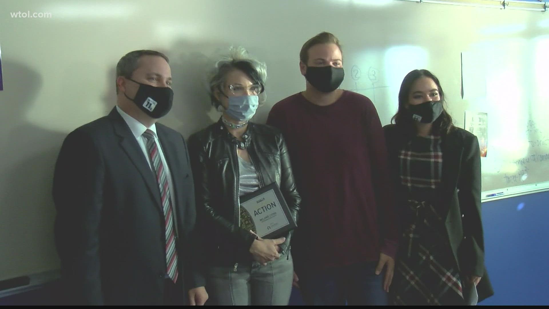 Perrysburg High School Spanish teacher Melanie Lyons was nominated by a student who said she went above and beyond to prioritize his learning during the pandemic.