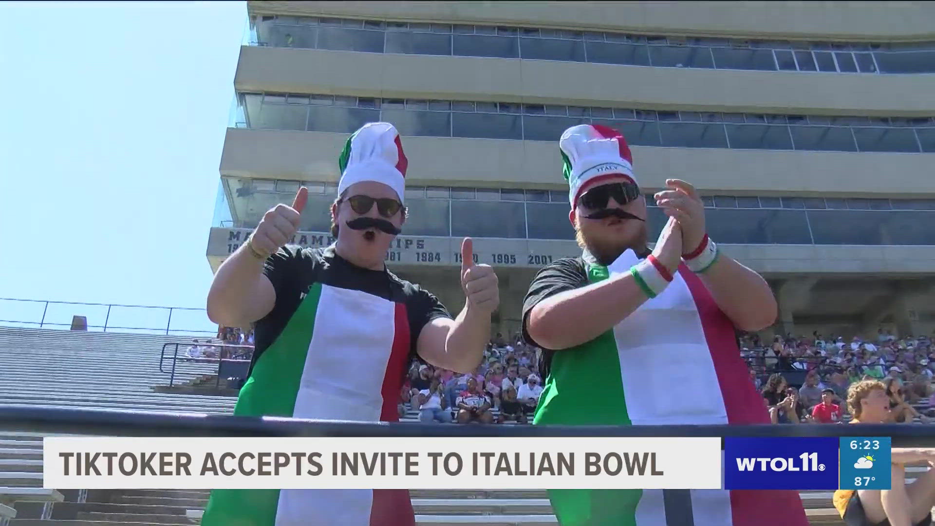While many traveled overseas for the Italian Bowl, quite a few crossed state lines as well, including North Carolina native and Tik Tok influencer Mason Powell.