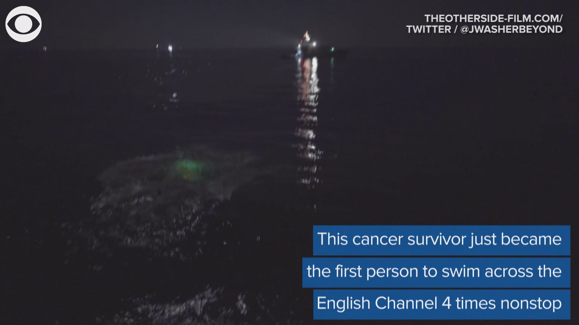An American cancer survivor just broke a record after swimming across the English Channel 4 times in a row.