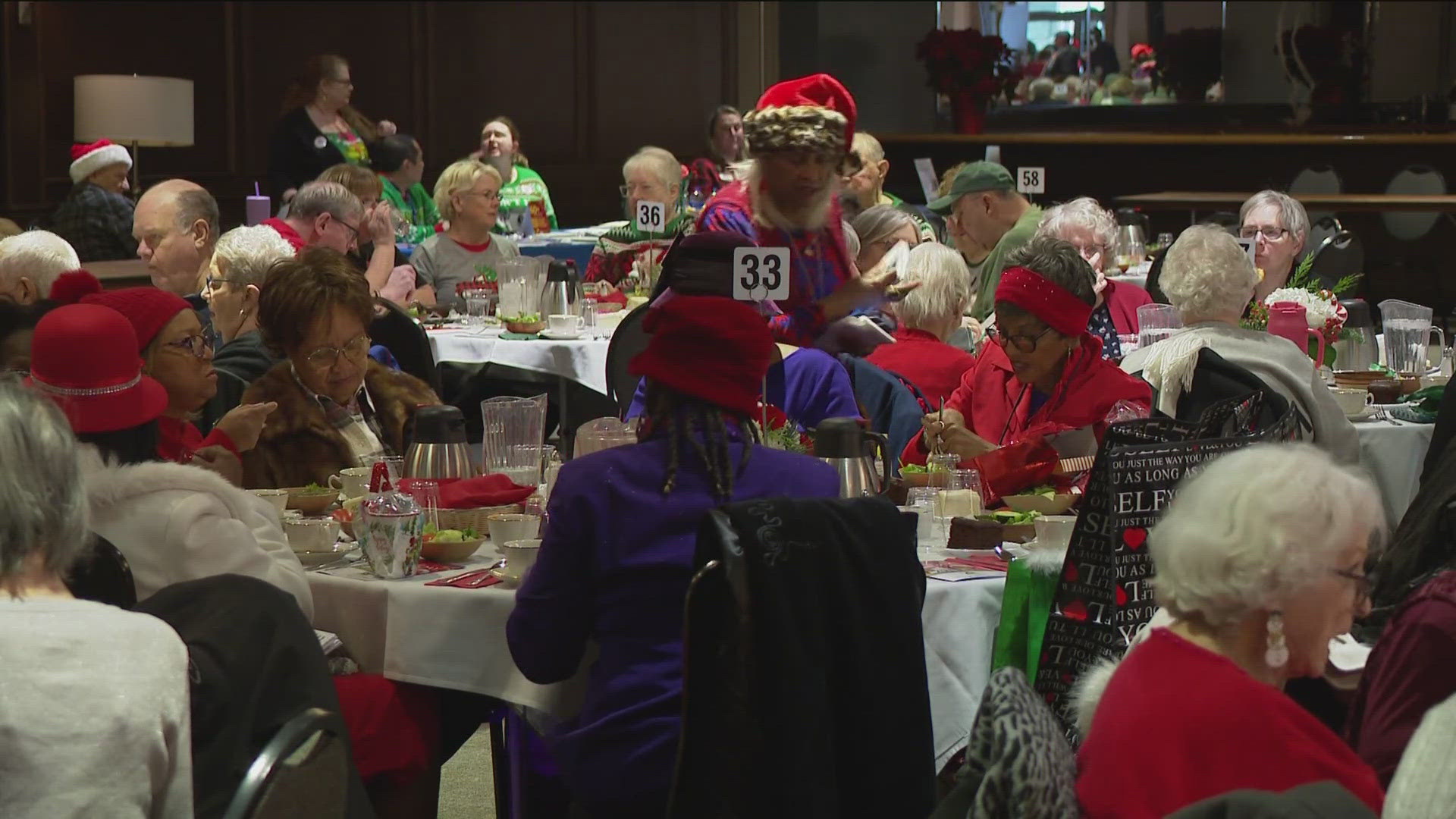 The party had several benefits beyond just a holiday celebration. Seniors were able to get a healthy meal, some exercise and information about available resources.