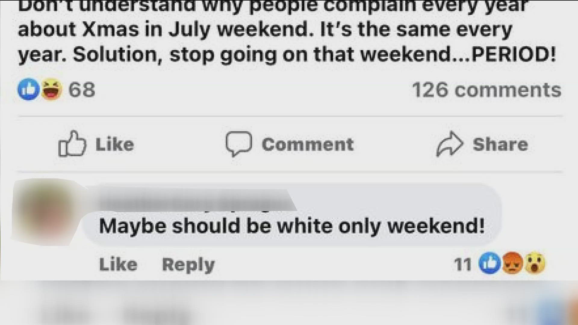 Some comments from local Facebook groups have been filled with racism and hateful language, but the police chief said it doesn't represent the entire community.