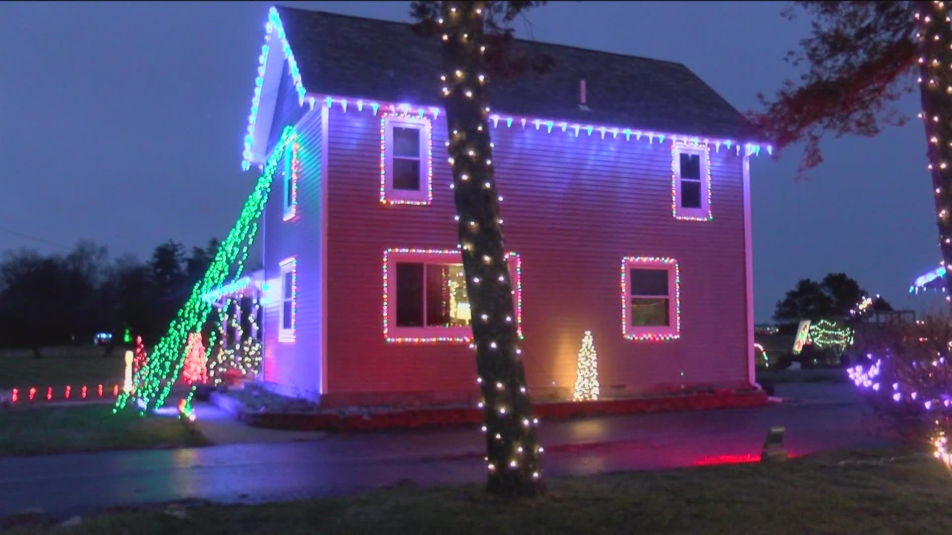 The home has been in Todd Kerschner's family for a few generations. Starting with his dad Delbert, they would decorate the property with thousands of lights.