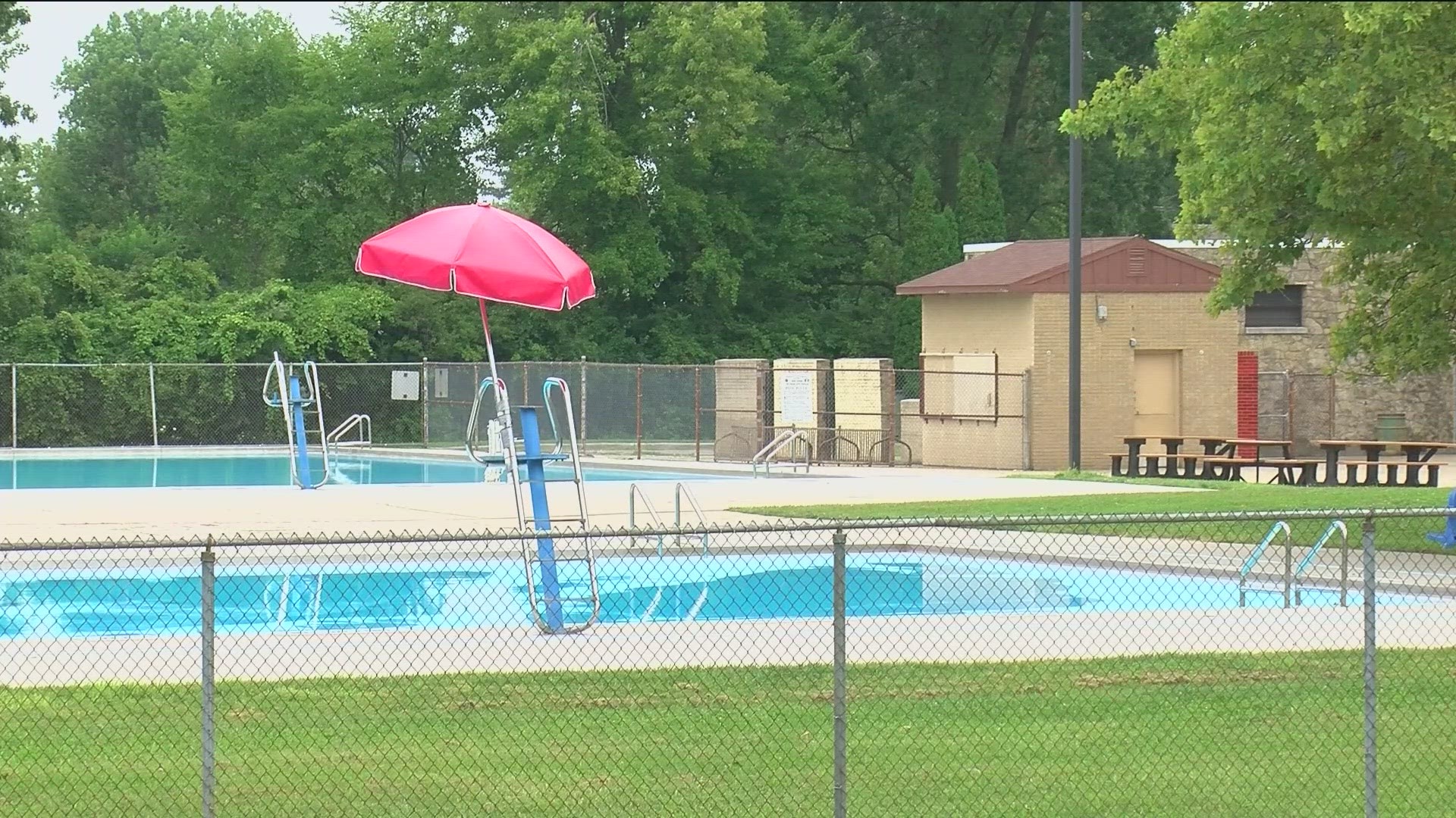 Pool staff Wednesday found equipment covered in chemical residue. Ammonium phosphate was also found, which can cause an explosion when combined with chlorine.