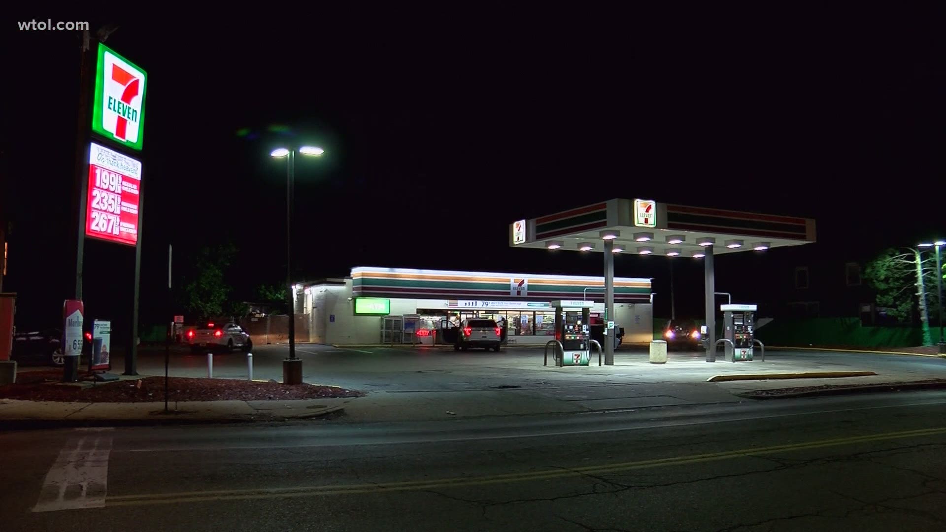 Police patrolling the area spotted the armed suspect running away from the store.