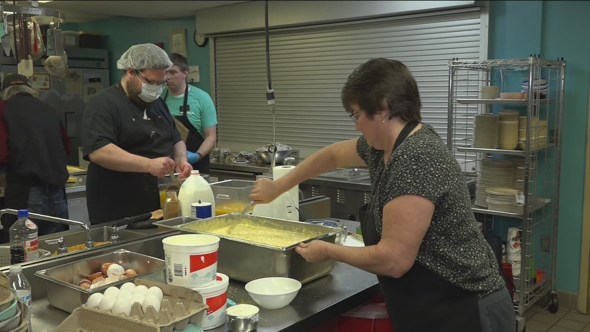 The meal is usually served at Stonebridge Church, but after merging with Cedar Creek Church, renovations forced the meal distribution to change locations.