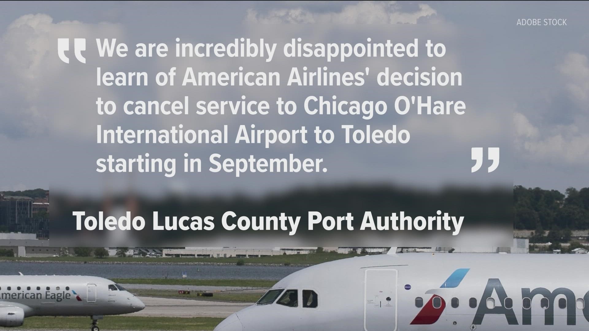 American Airlines pulls plug on Chicago flights from Toledo 