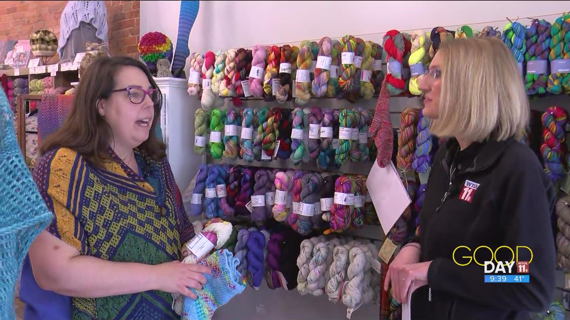 Diane visits the Tink & the Frog downtown Adrian, a knitting shop celebrating one year in business with some exciting festivities.