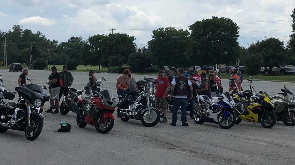 Why had been there so many motorcyclists in Toledo on Sunday?