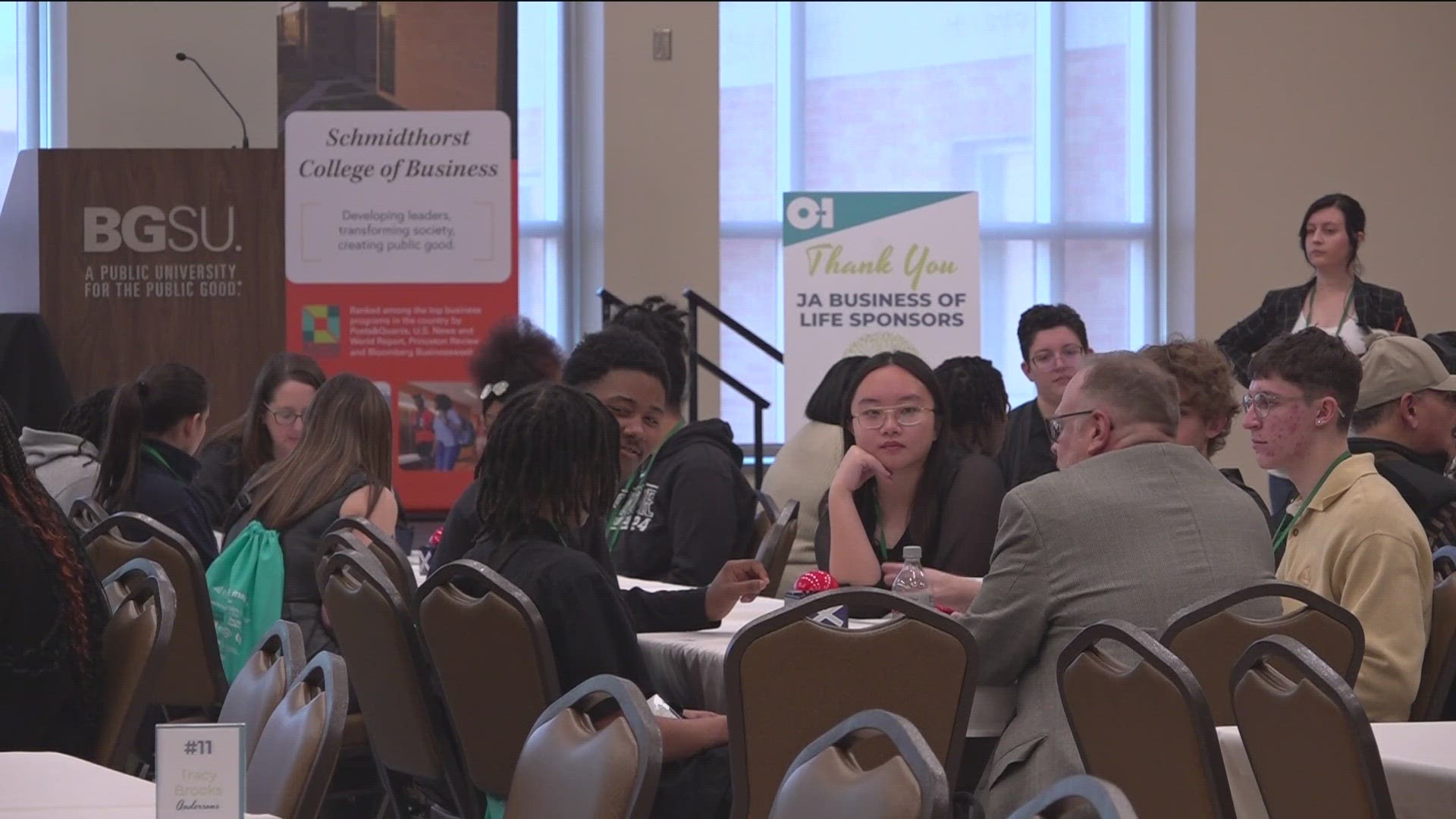 The first Junior Achievement Business of Life Challenge allowed over 100 students to learn interviewing and networking skills.