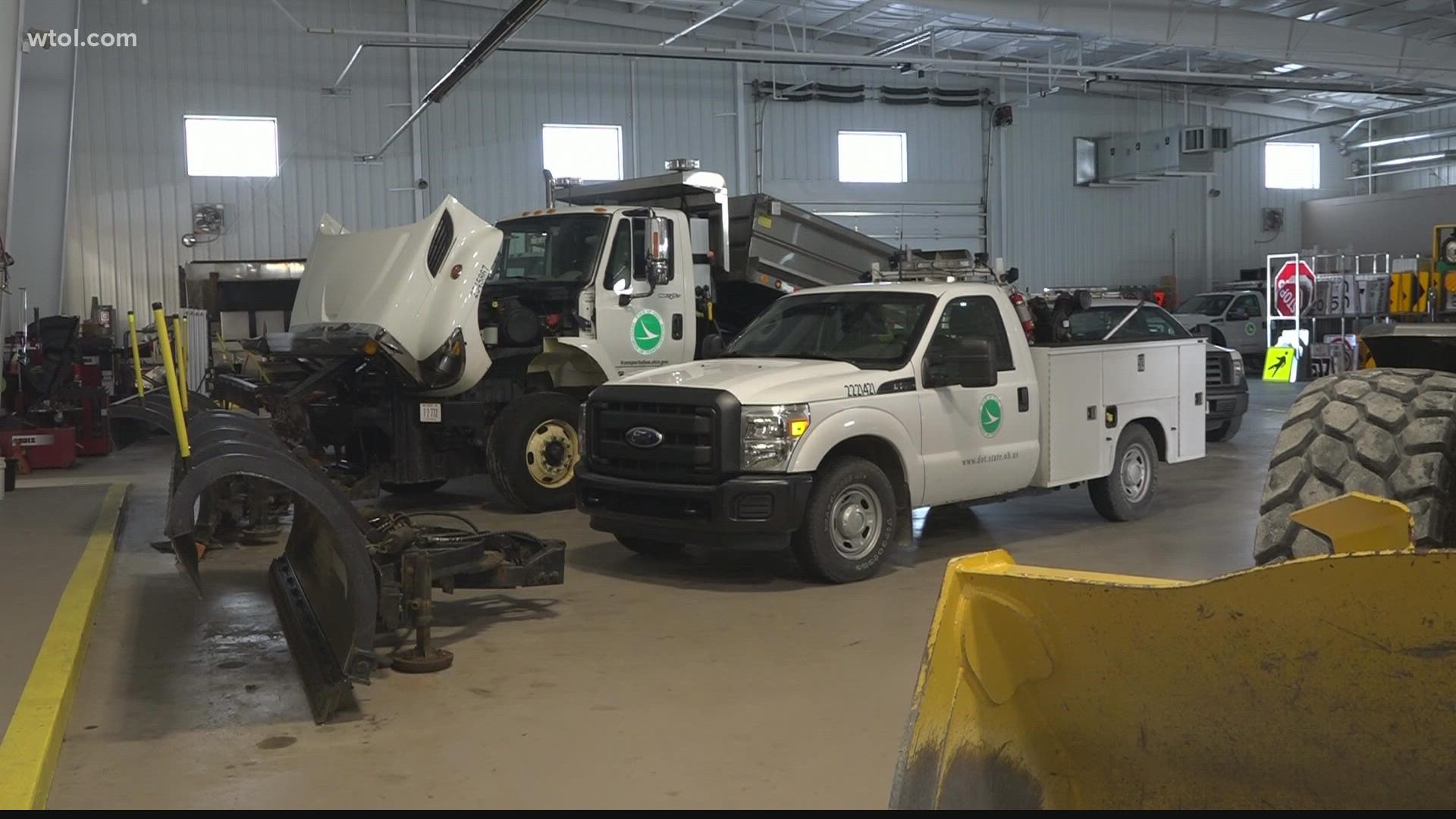 The Sandusky County ODOT garage will have their 20 drivers working 12 hour shifts once the snow begins to fall