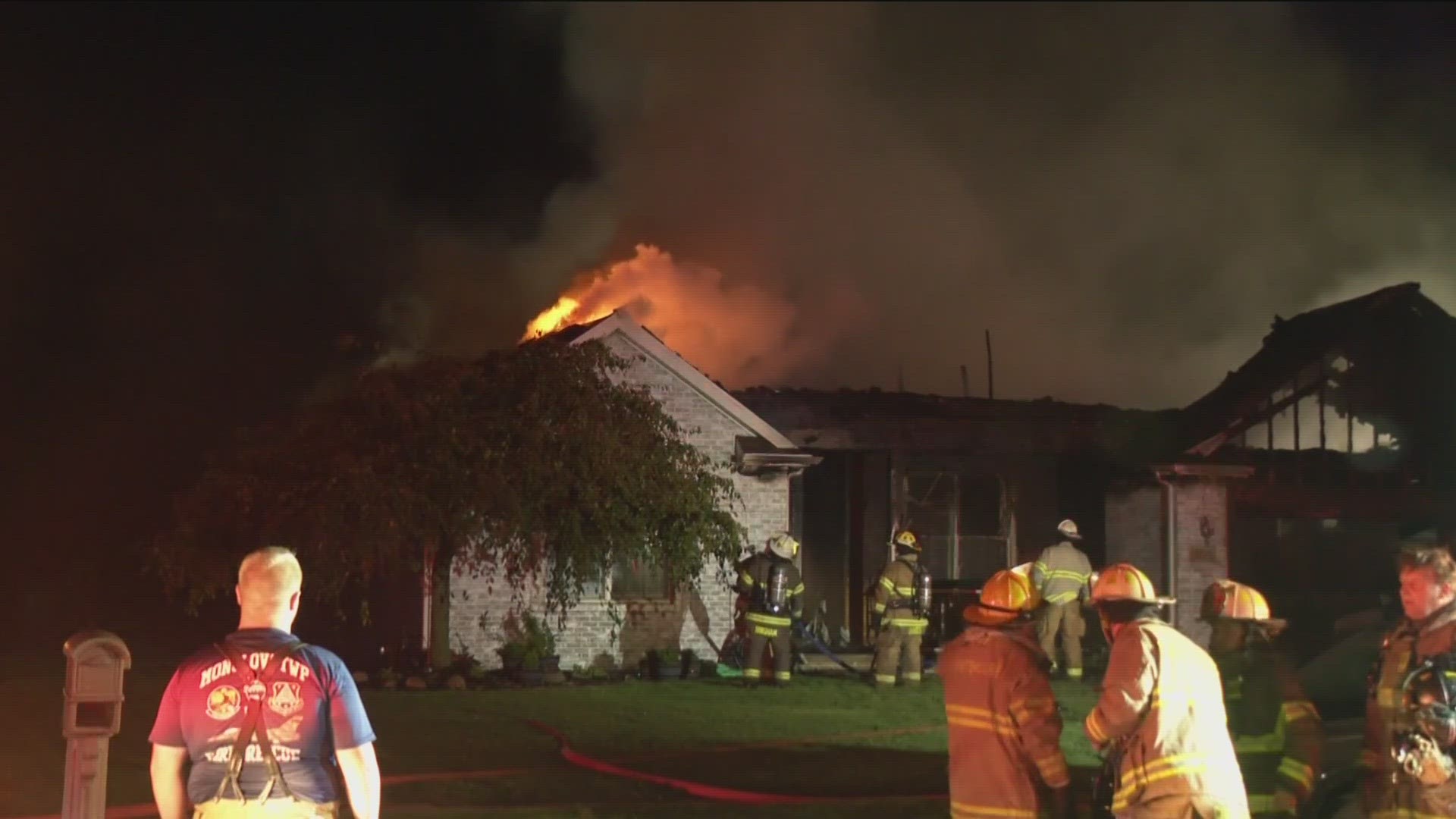 The Deppen family survived a fire that destroyed their home and vehicles Tuesday night. On Wednesday, the Waterville community came together to help the family.