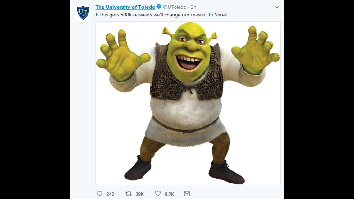 Get Out Of The Swamp Ut Will Not Change Its Mascot To Shrek Wtol Com