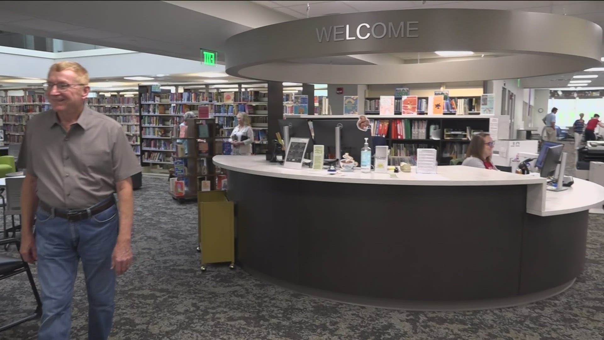 The expansion added an entire new wing for the library and totally renovated the existing areas.