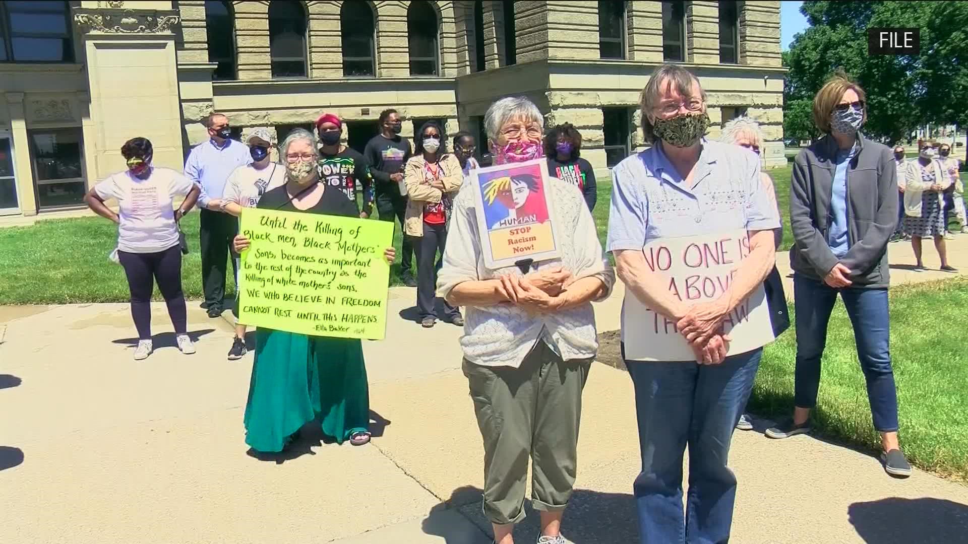 Madelyne Watkins is at the Lucas County Courthouse to discuss the different organizations participating in the march.