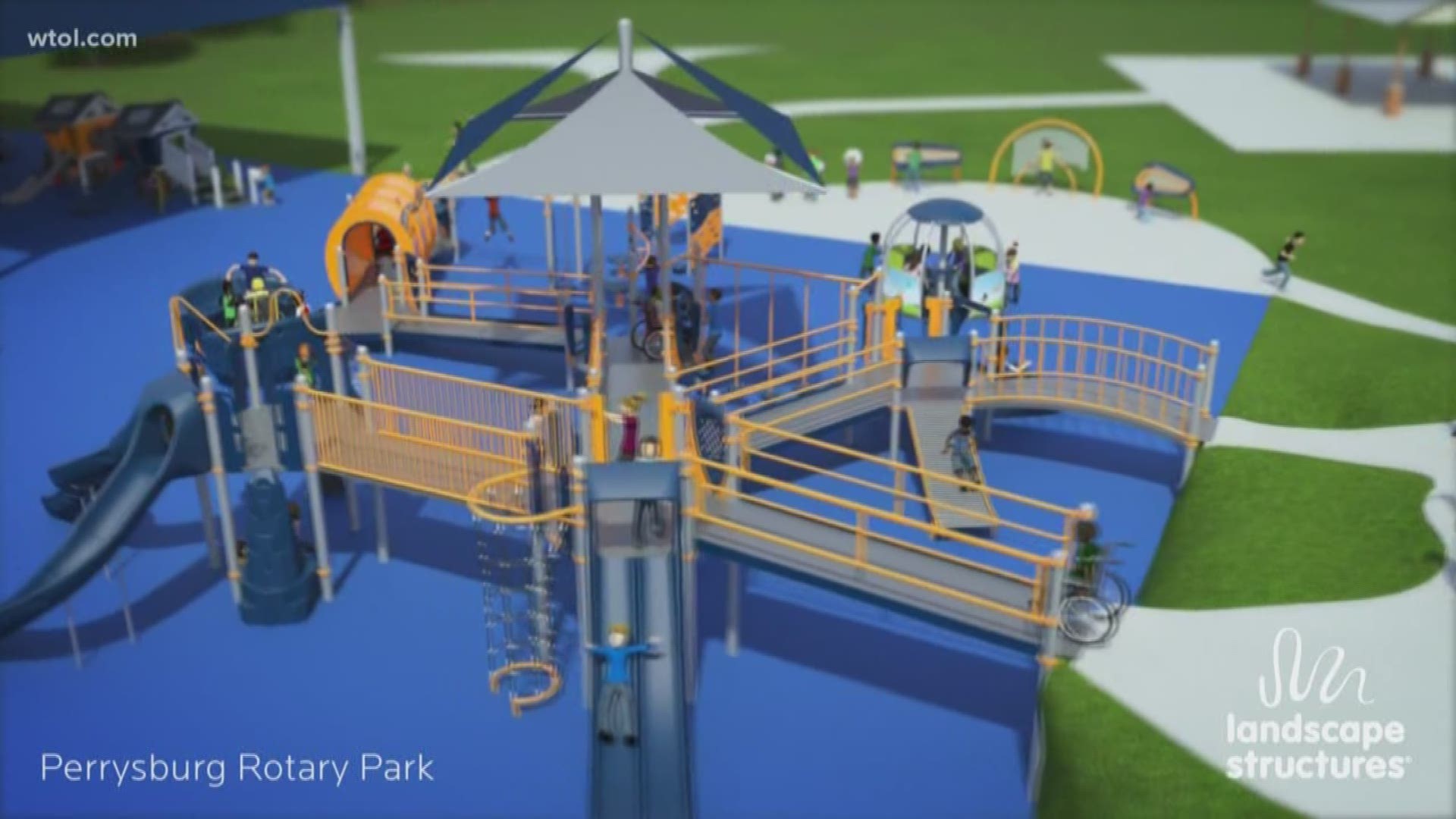 To be built at Rotary Park in Perrysburg, the play space will allow kids of all abilities to play side by side. The playground is in the fundraising stages right now