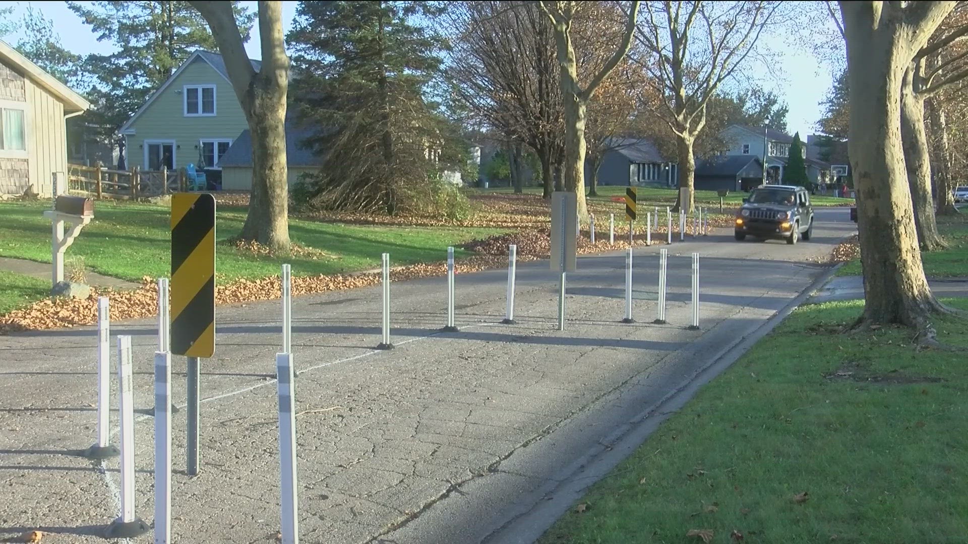 Chicanes installed in south Toledo neighborhood to slow traffic; not everyone is convinced