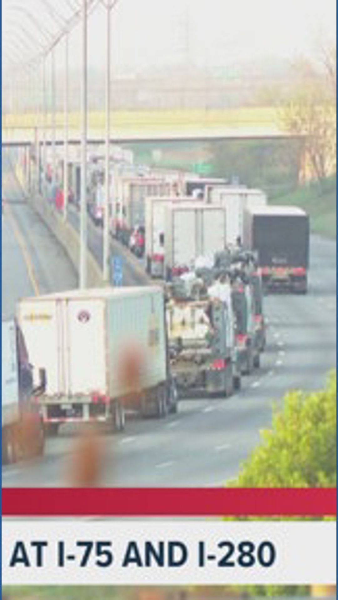 Delays in place hours after overturned semi on I-75 SB to 1-280 SB ramp ...