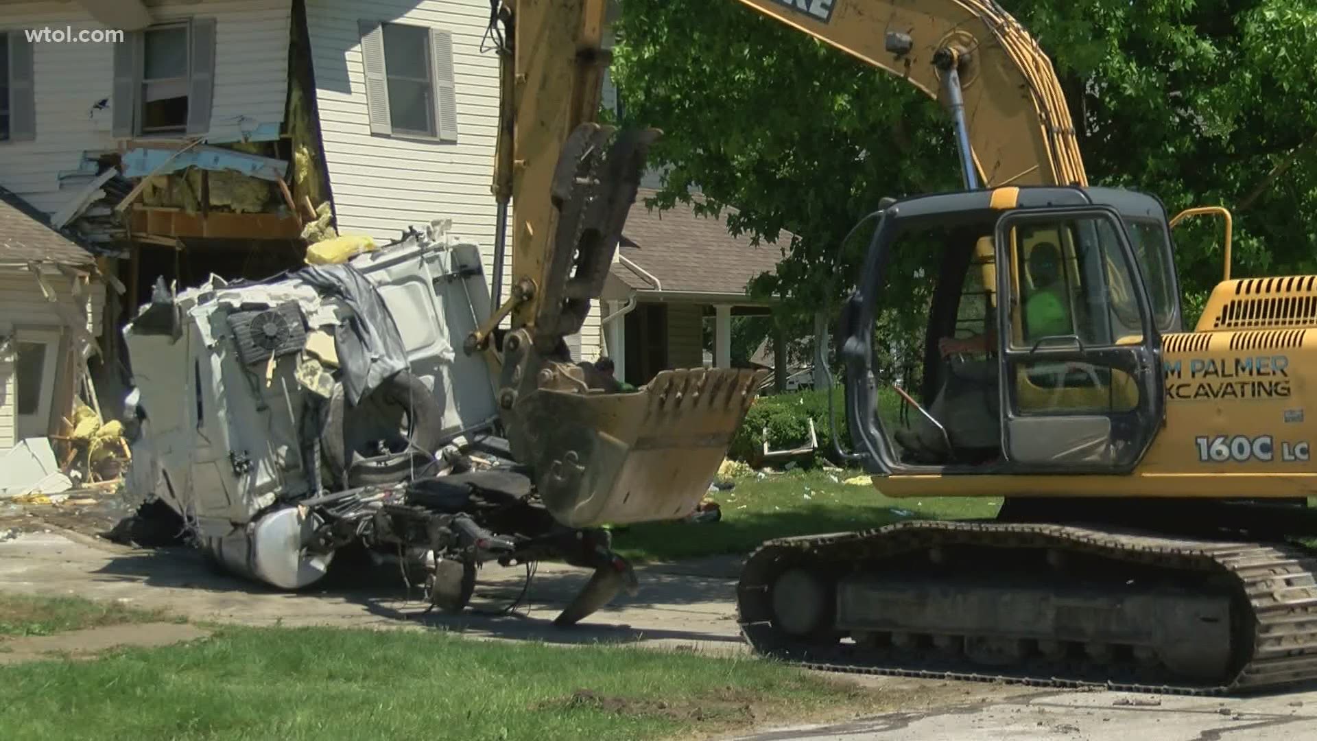 Neighbors are already collecting supplies and clothes for the family, whose home was demolished after a semitrailer crashed into it Wednesday morning.