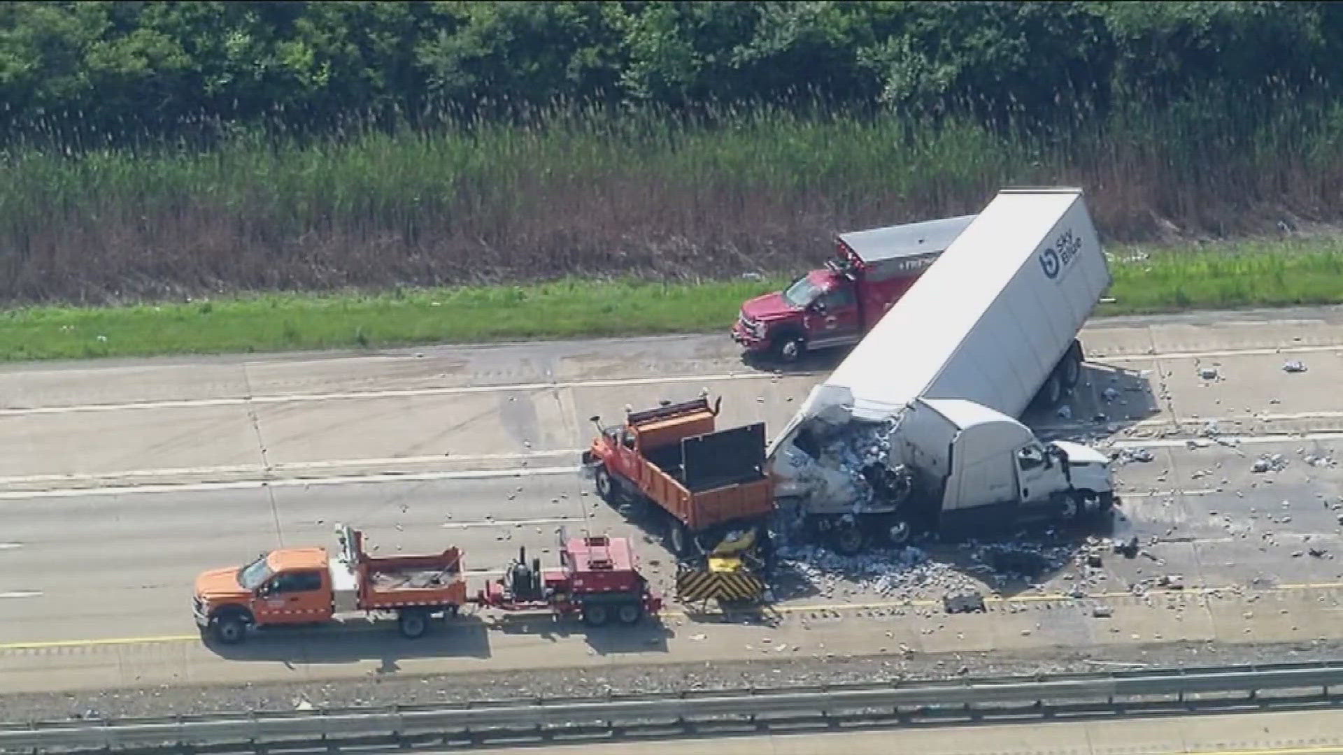 The driver of the semi-truck was pronounced deceased on the scene.