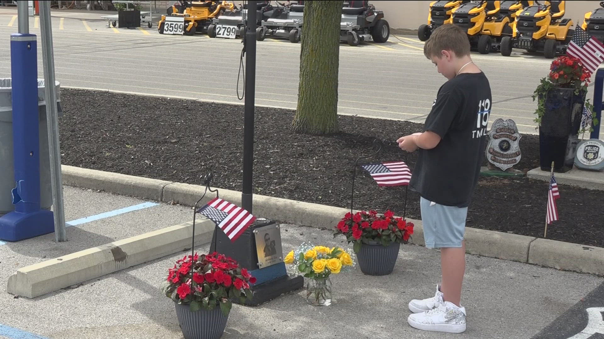 Every year on July 4, the family of Toledo Police Officer Anthony Dia gather at Home Depot where he was killed in the line of duty to remember him in their own ways.