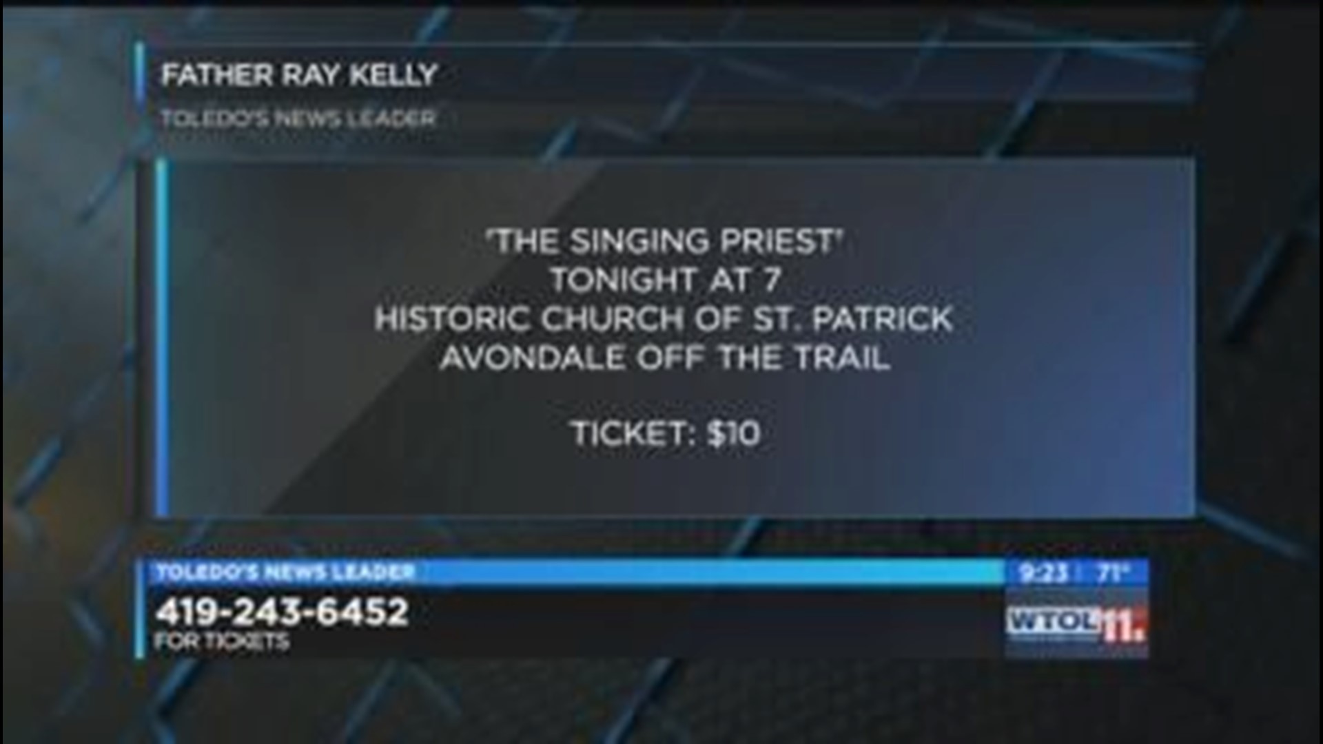 Viral sensation "The Singing Priest of Ireland" performs tonight at Historic St. Pat's Church