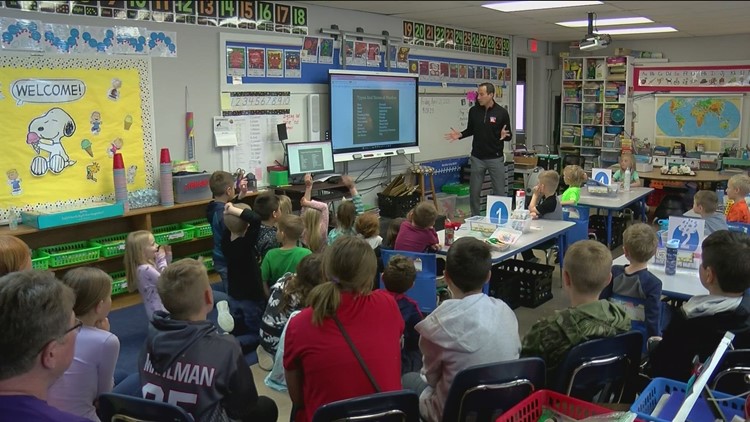Students learn about science and the industry from WTOL 11 Chief Meteorologist Chris Vickers