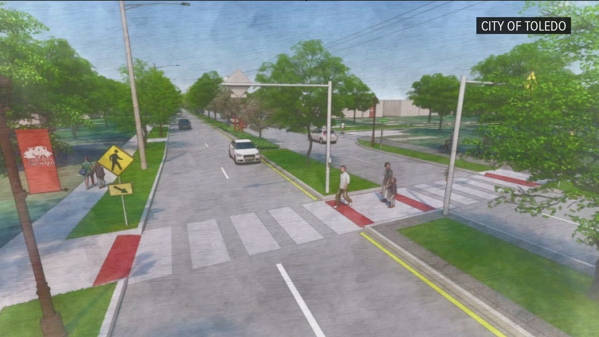 The redesign of Secor Road between Central Avenue and Kenwood Boulevard will include a median and other features the city says would enhance the neighborhood feel.