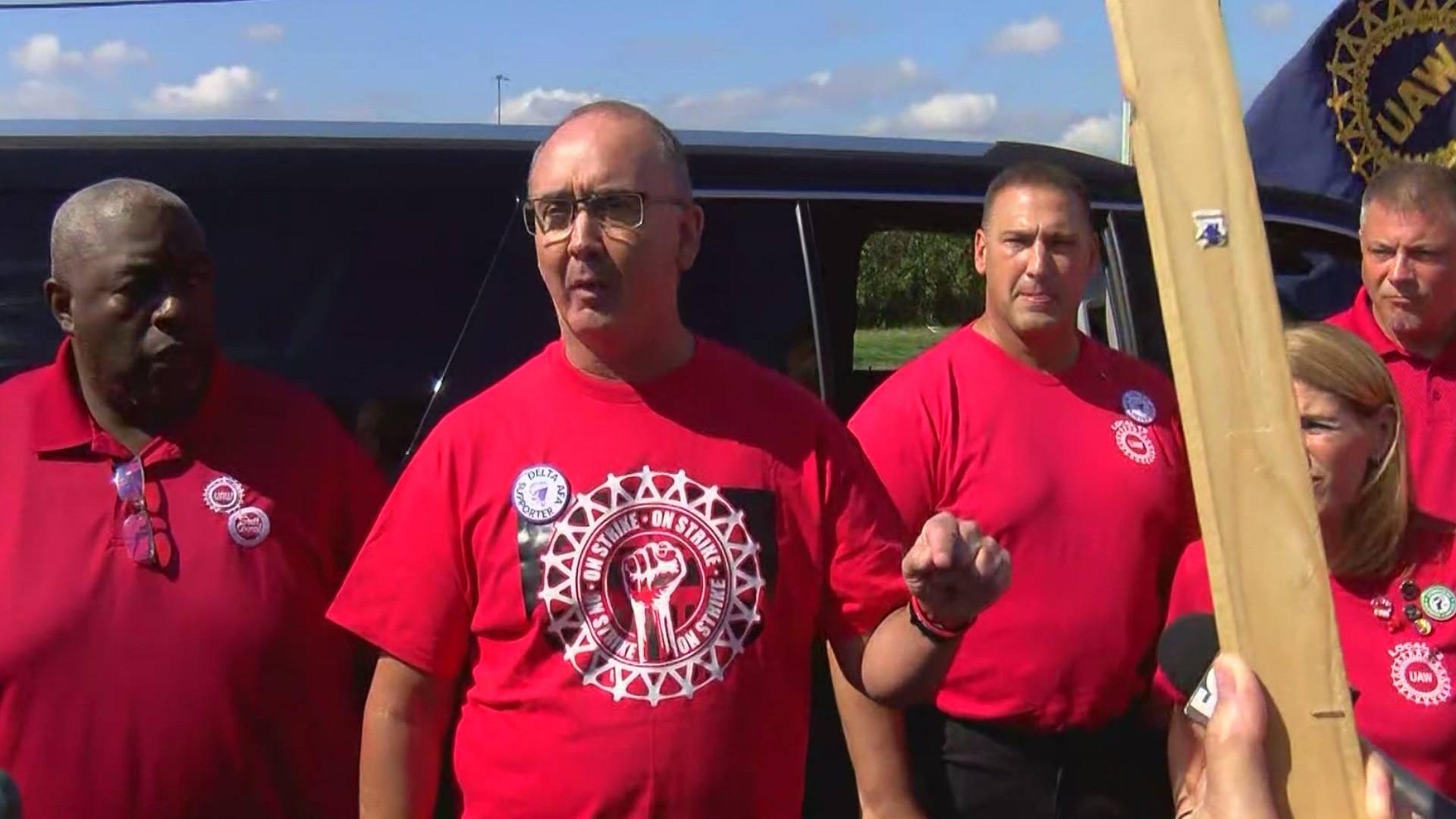 UAW President Shawn Fain's presence at the Toledo Jeep Assembly Complex comes the day after the third expansion of the UAW's strike against the Big Three.